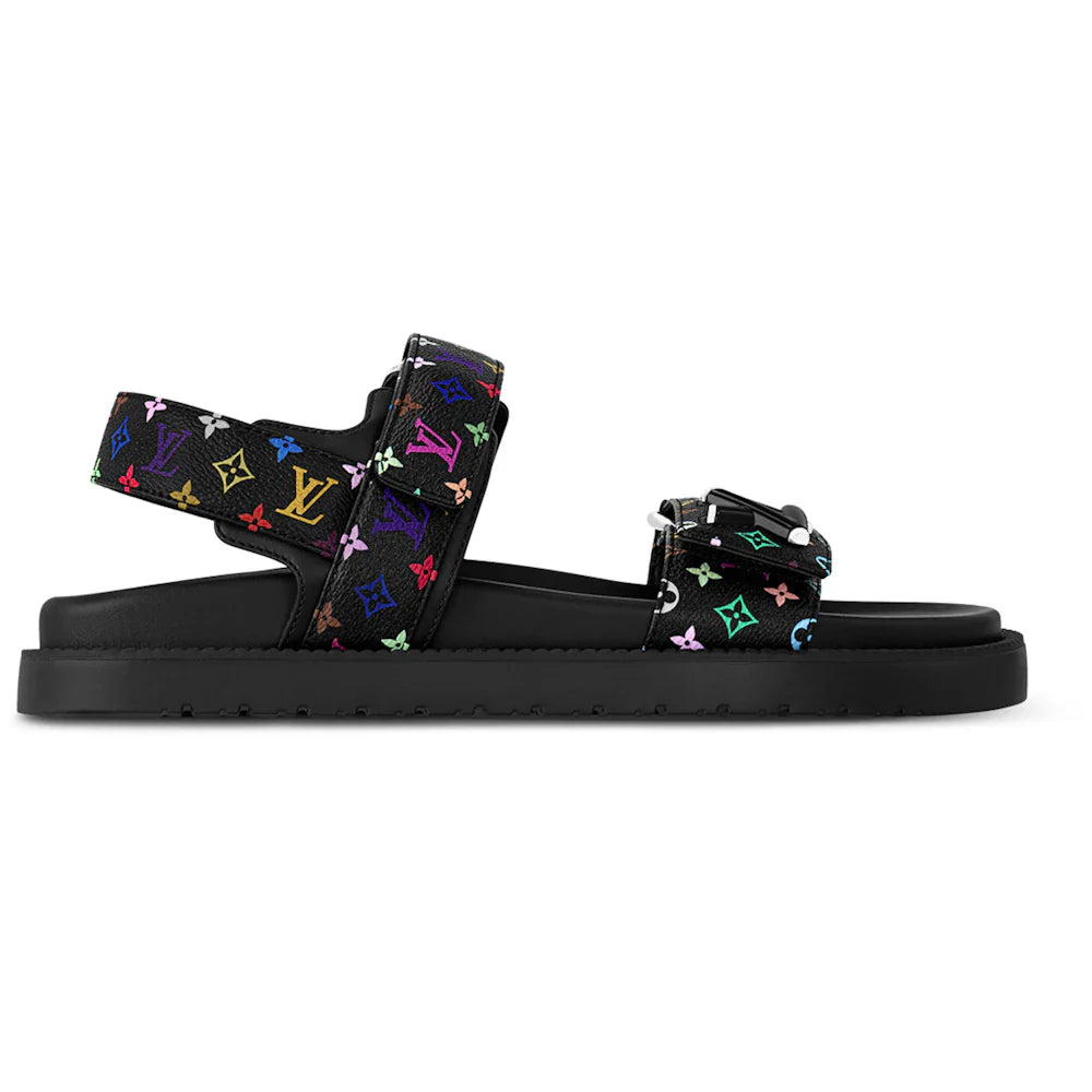 Louis Vuitton LV Sunset Flat Comfort Sandal Takashi Murakami Black (Women's)