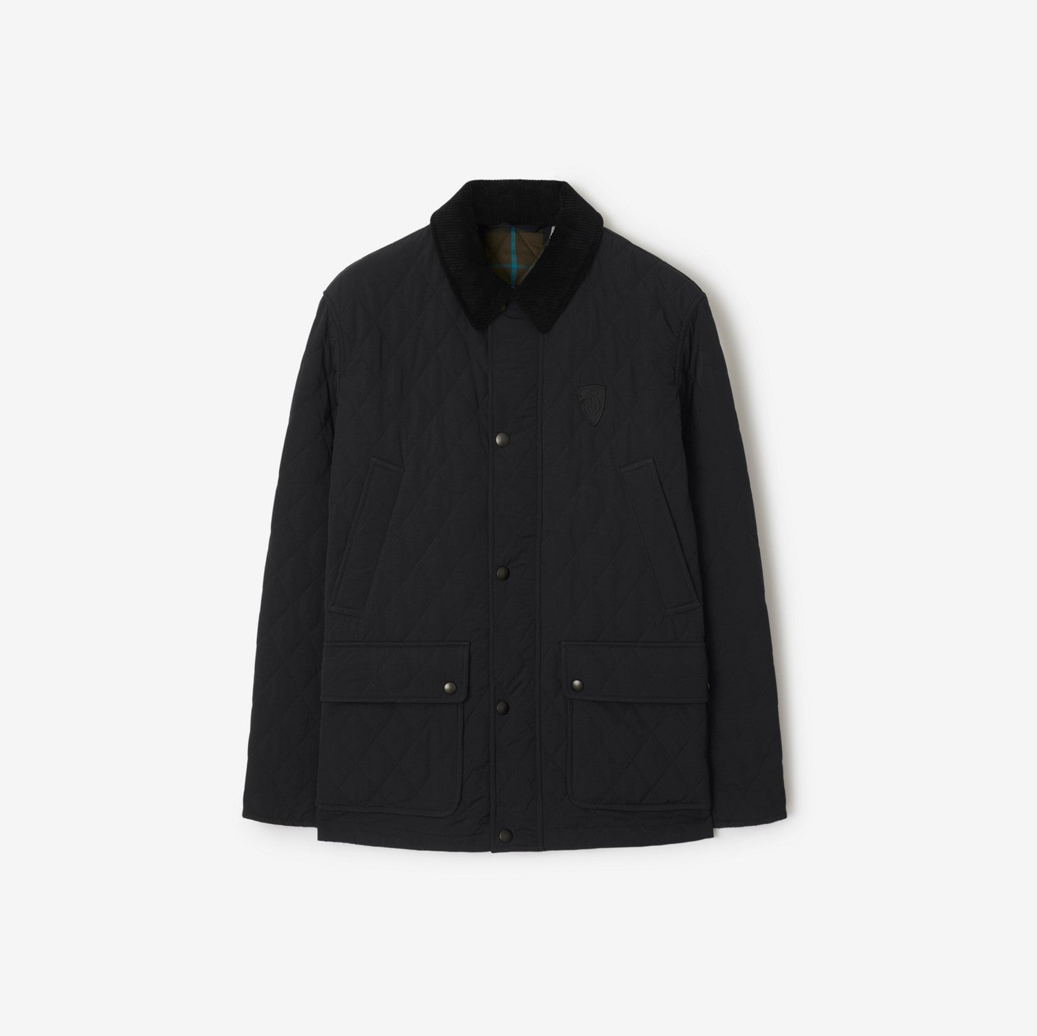 Quilted Nylon Barn Jacket - Black/snug