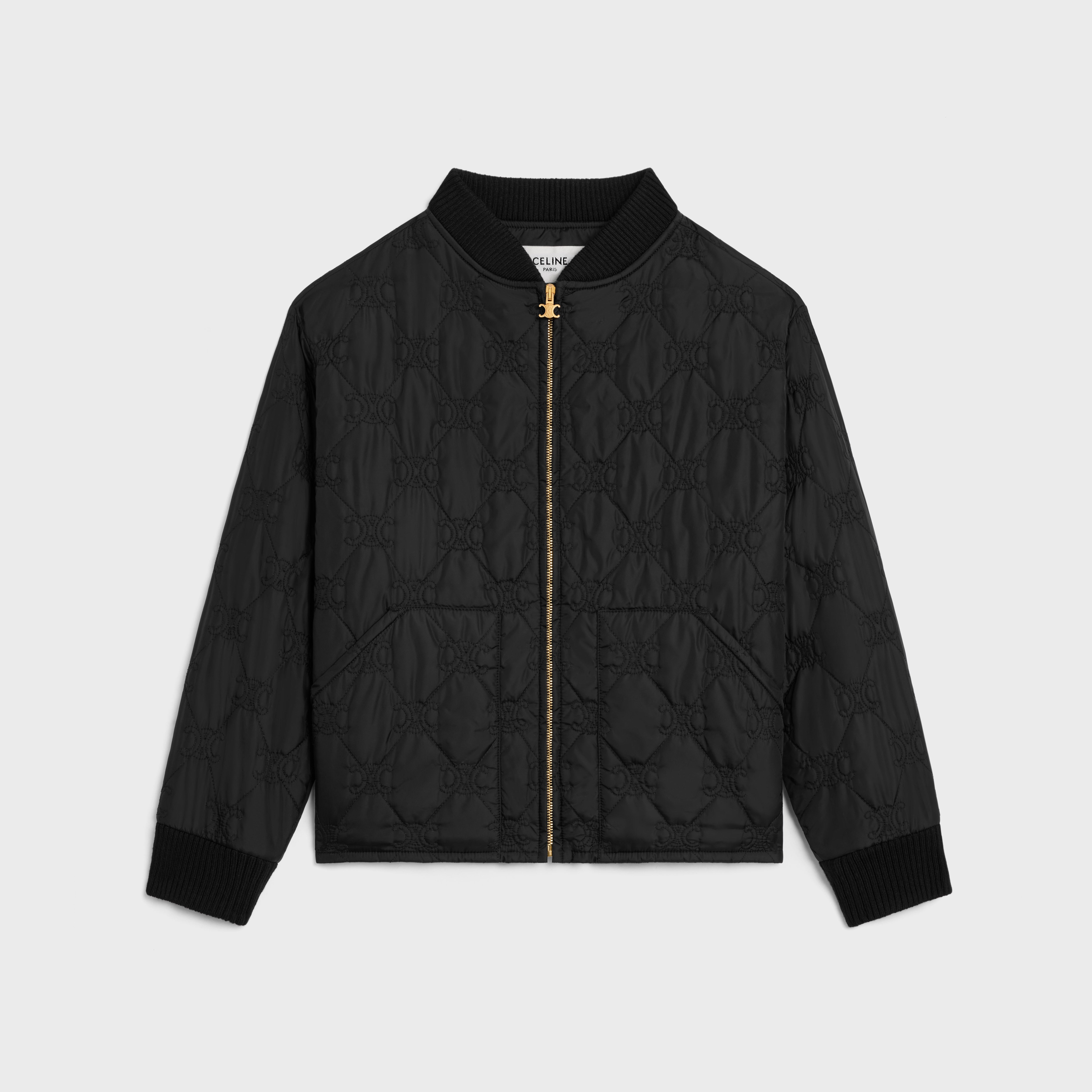 TRIOMPHE TEDDY JACKET IN LIGHTWEIGHT NYLON - BLACK