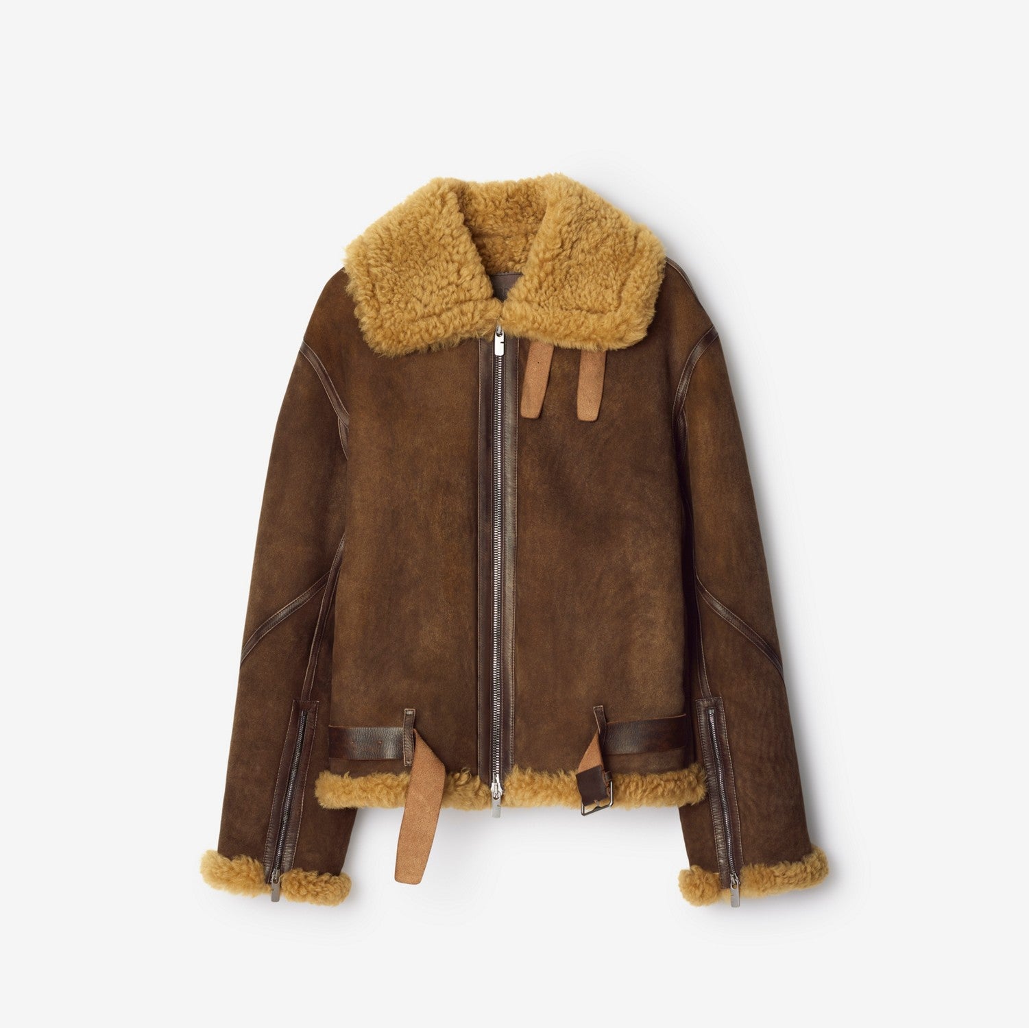 Shearling Aviator Jacket - Moss