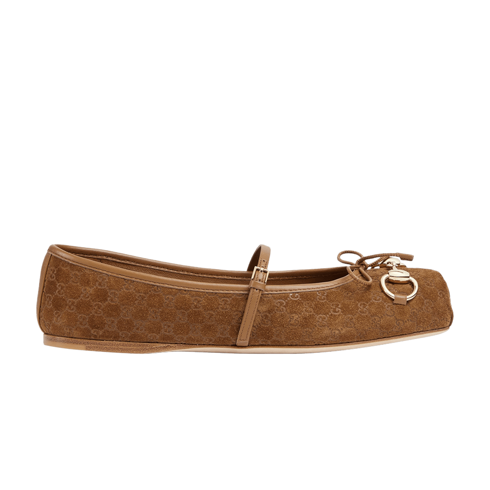 Gucci Wmns Horsebit Ballet Flat 'Brown'