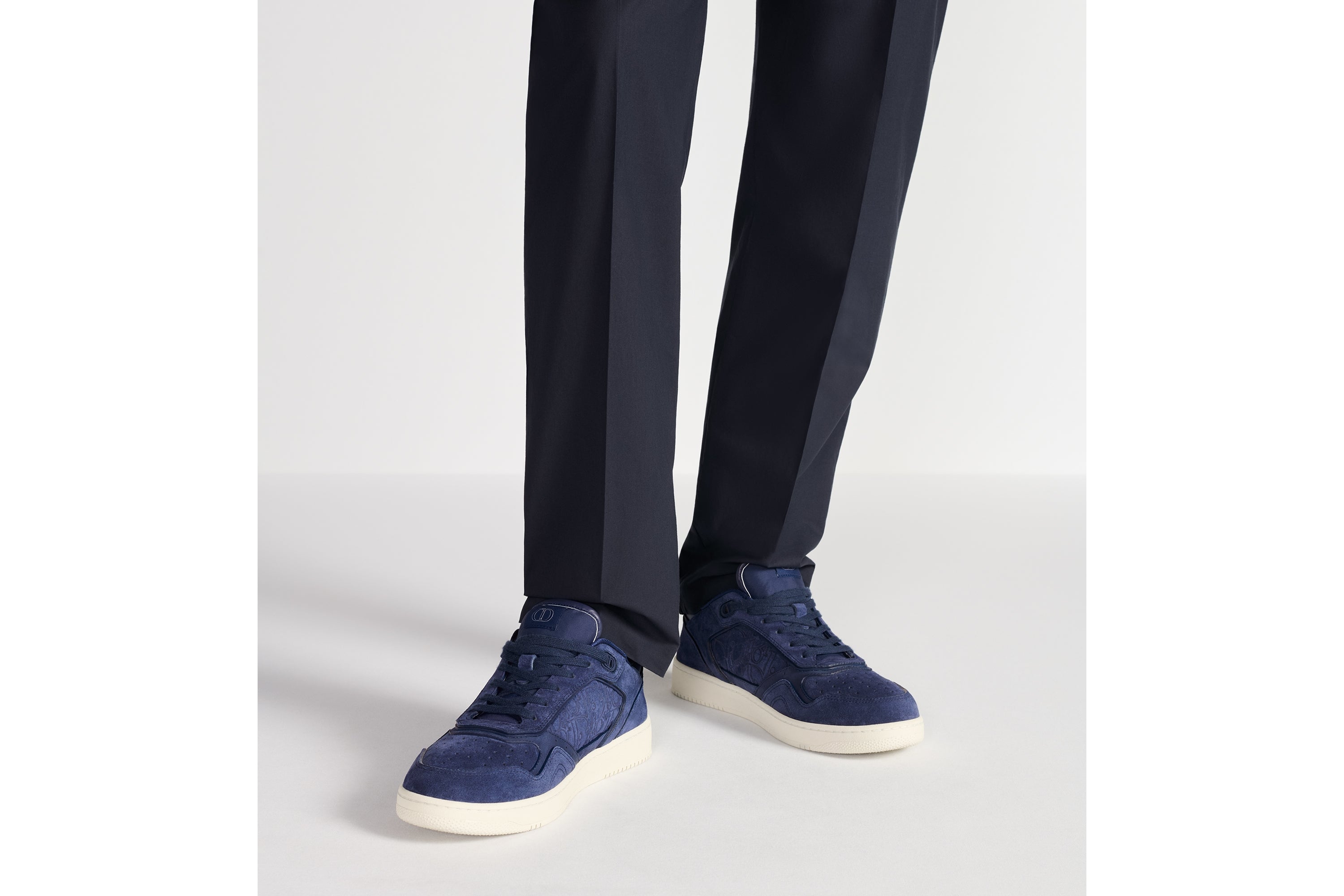 B27 Low-Top Sneaker - Navy Blue Suede and Navy Blue Dior Gravity Suede