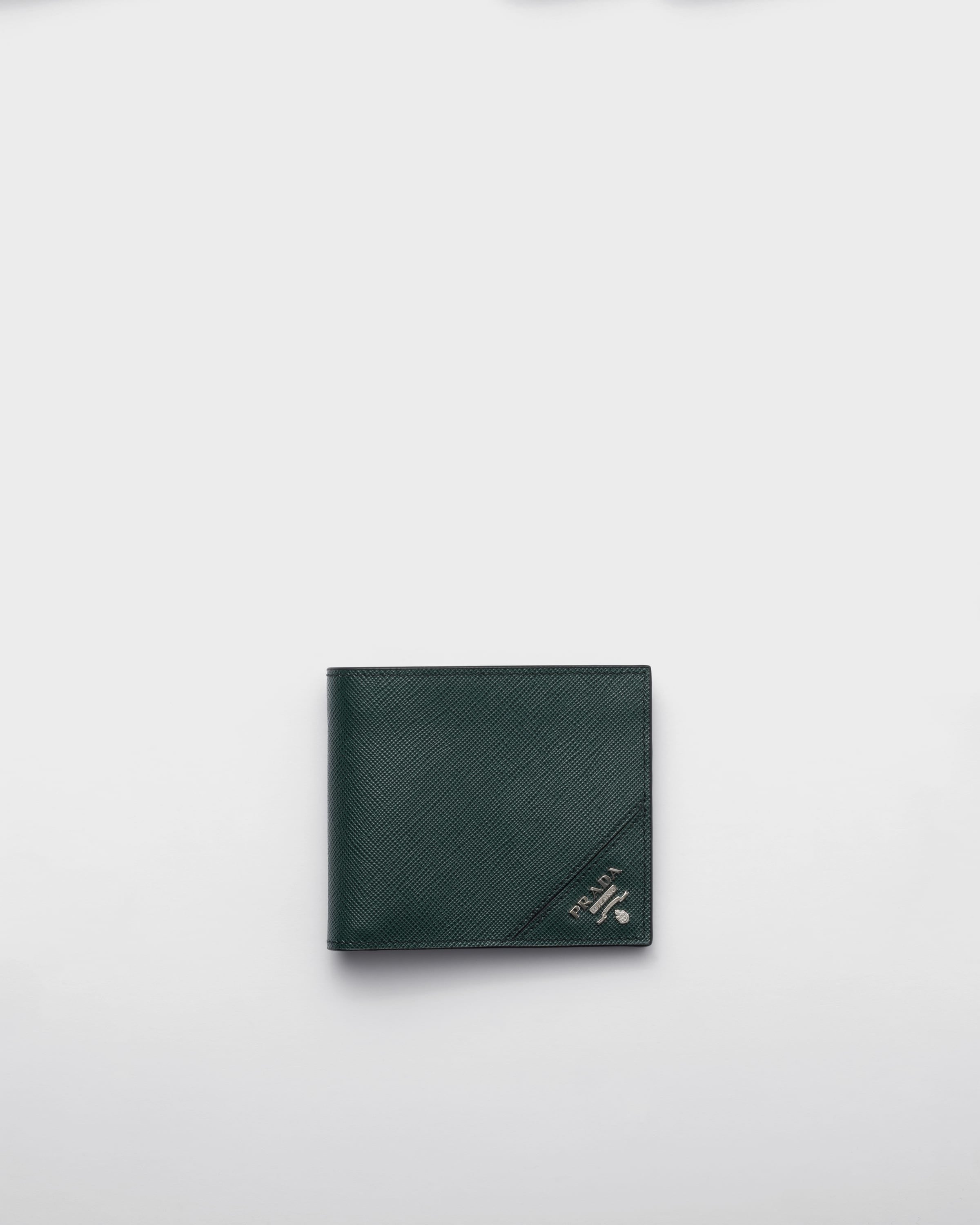 Saffiano Leather Wallet Emerald Green