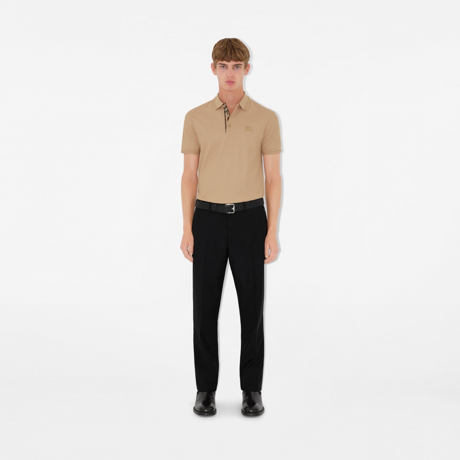 Cotton Polo Shirt - Soft fawn