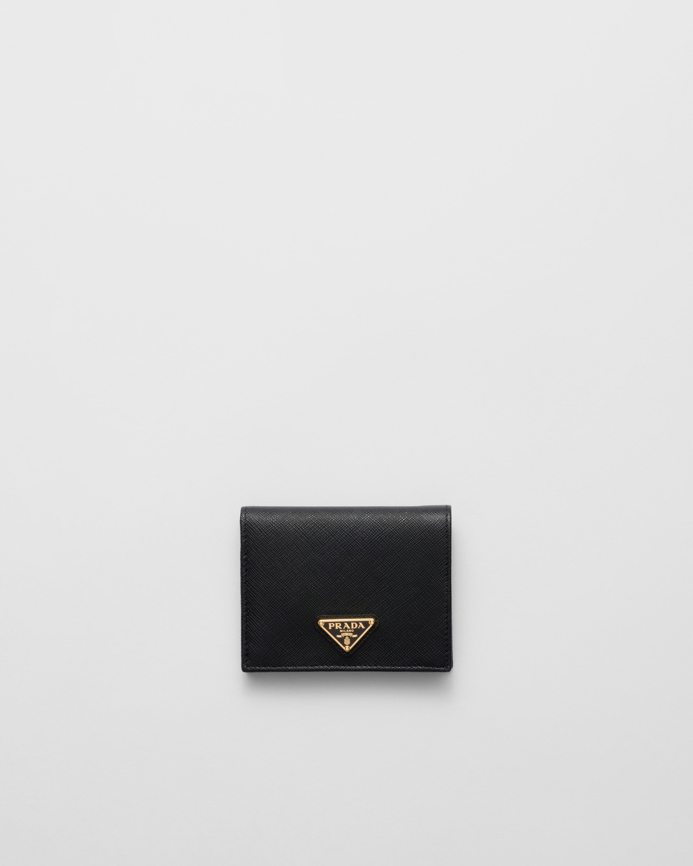 Small Saffiano Leather Wallet Black