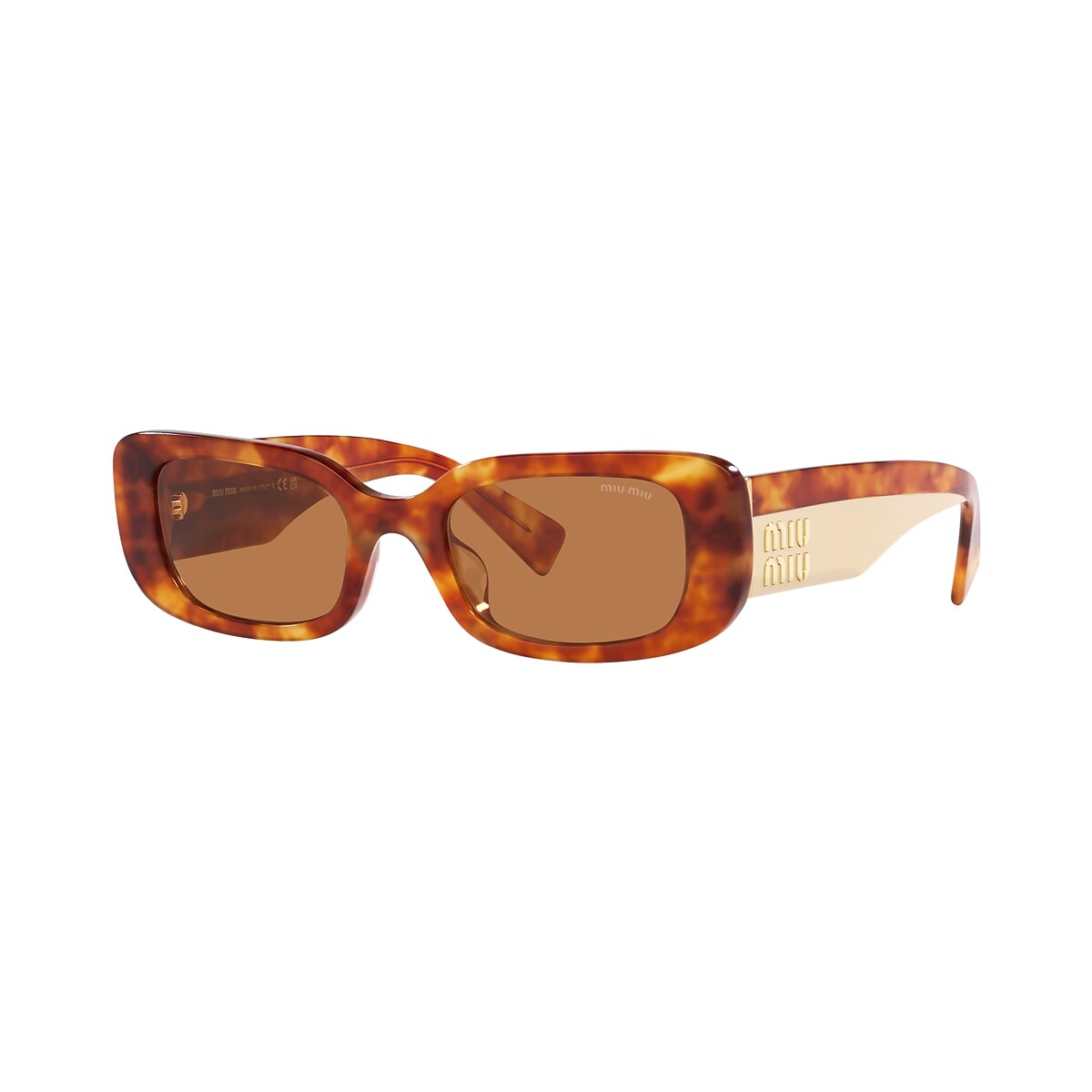 MIU MIU MU 08YS Light Havana - Women Luxury Sunglasses, Brown Lens