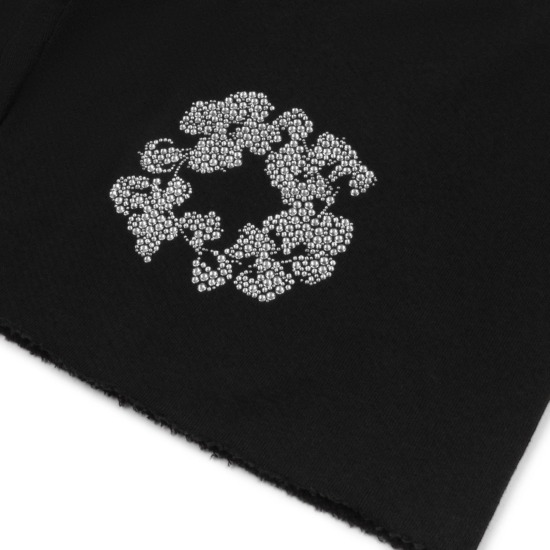 Cashmere Swarovski Cotton Wreath Shorts Black