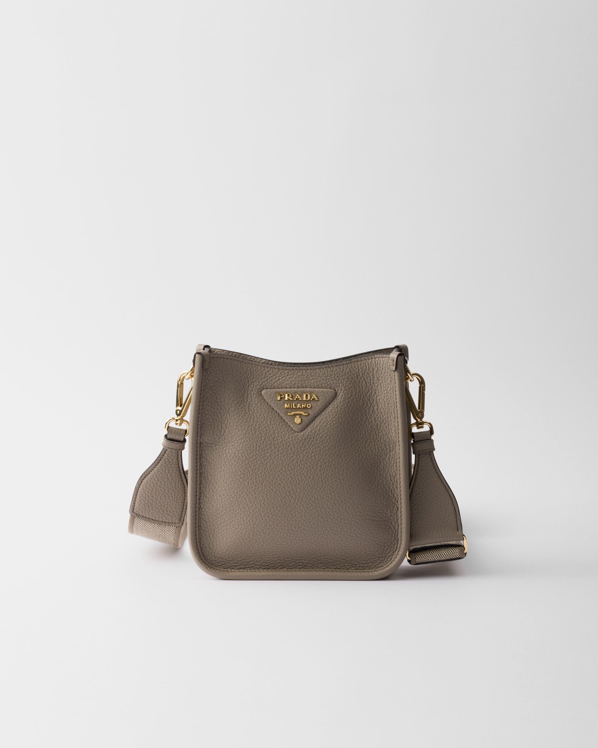 Leather mini shoulder bag Clay Gray