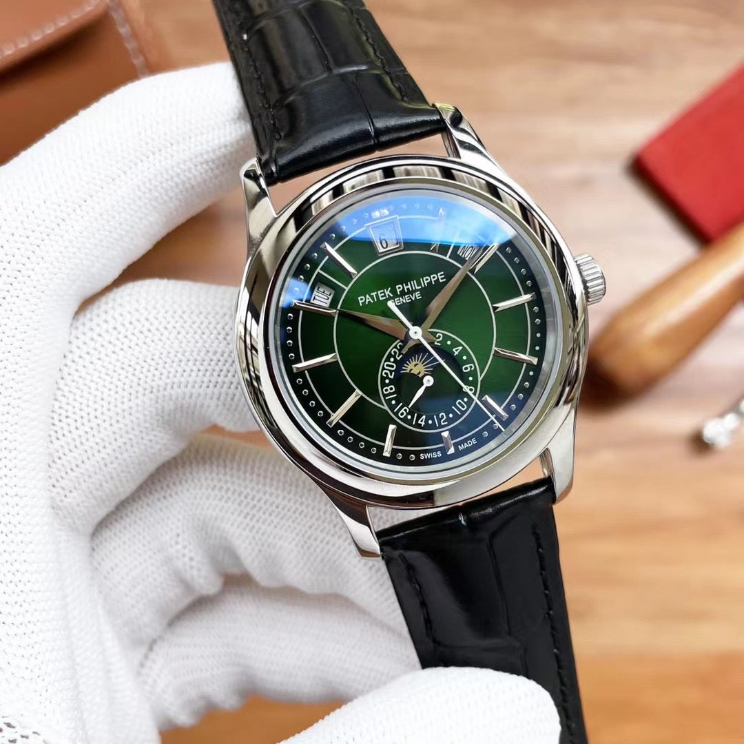 Patek Philippe Complications 40mm Green Dial Silver