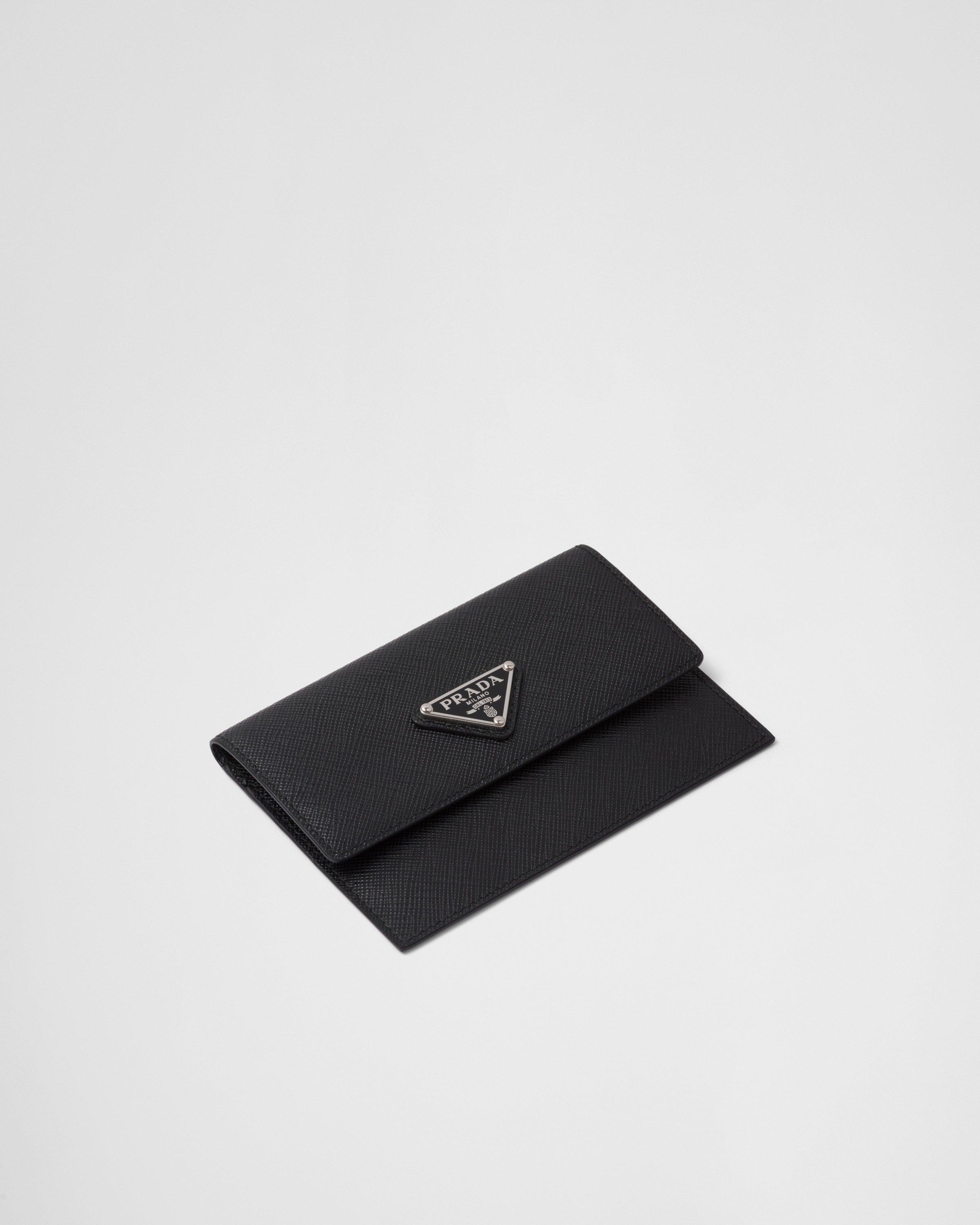Saffiano leather document holder Black