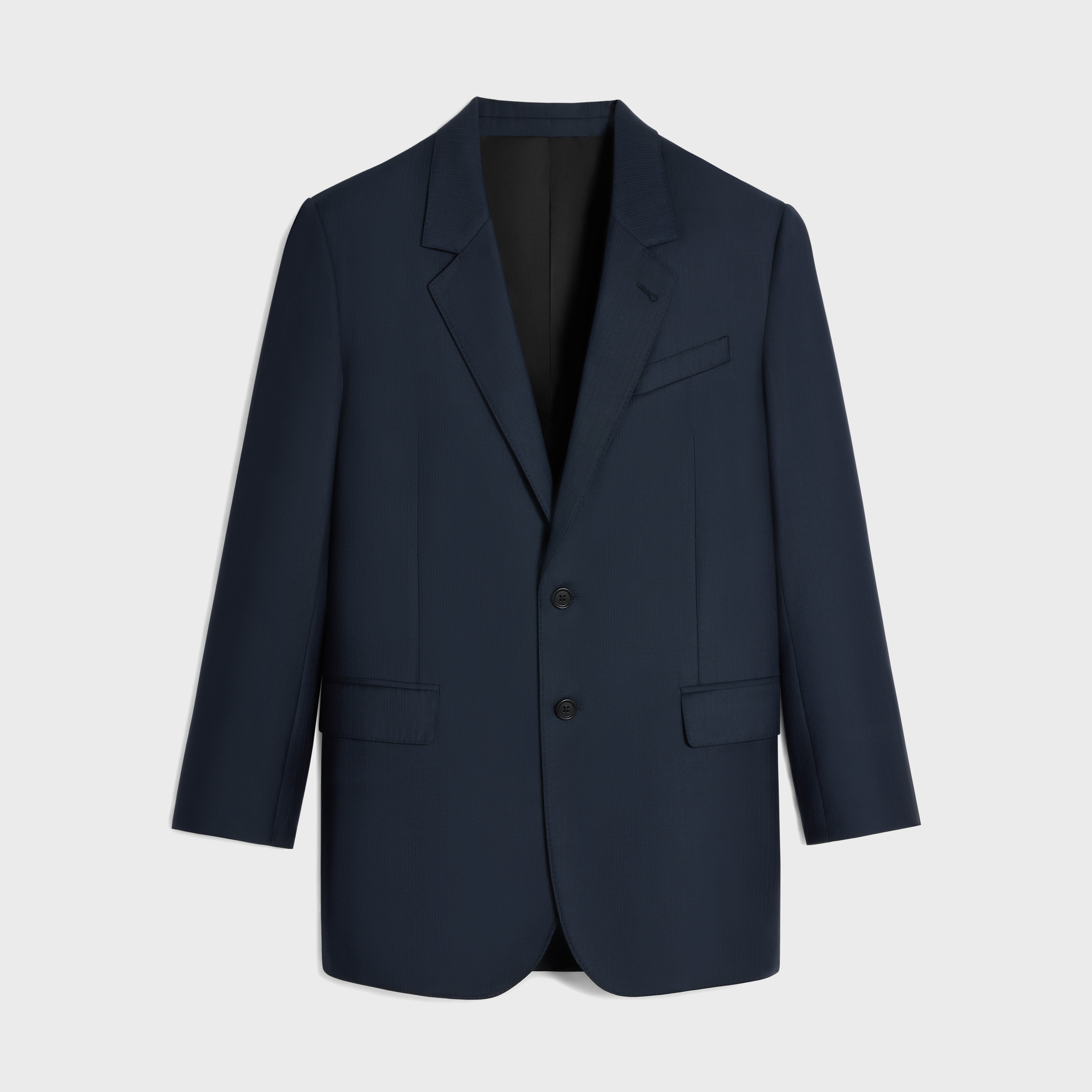 BNF BLAZER IN STRIPED WOOL - DARK NAVY