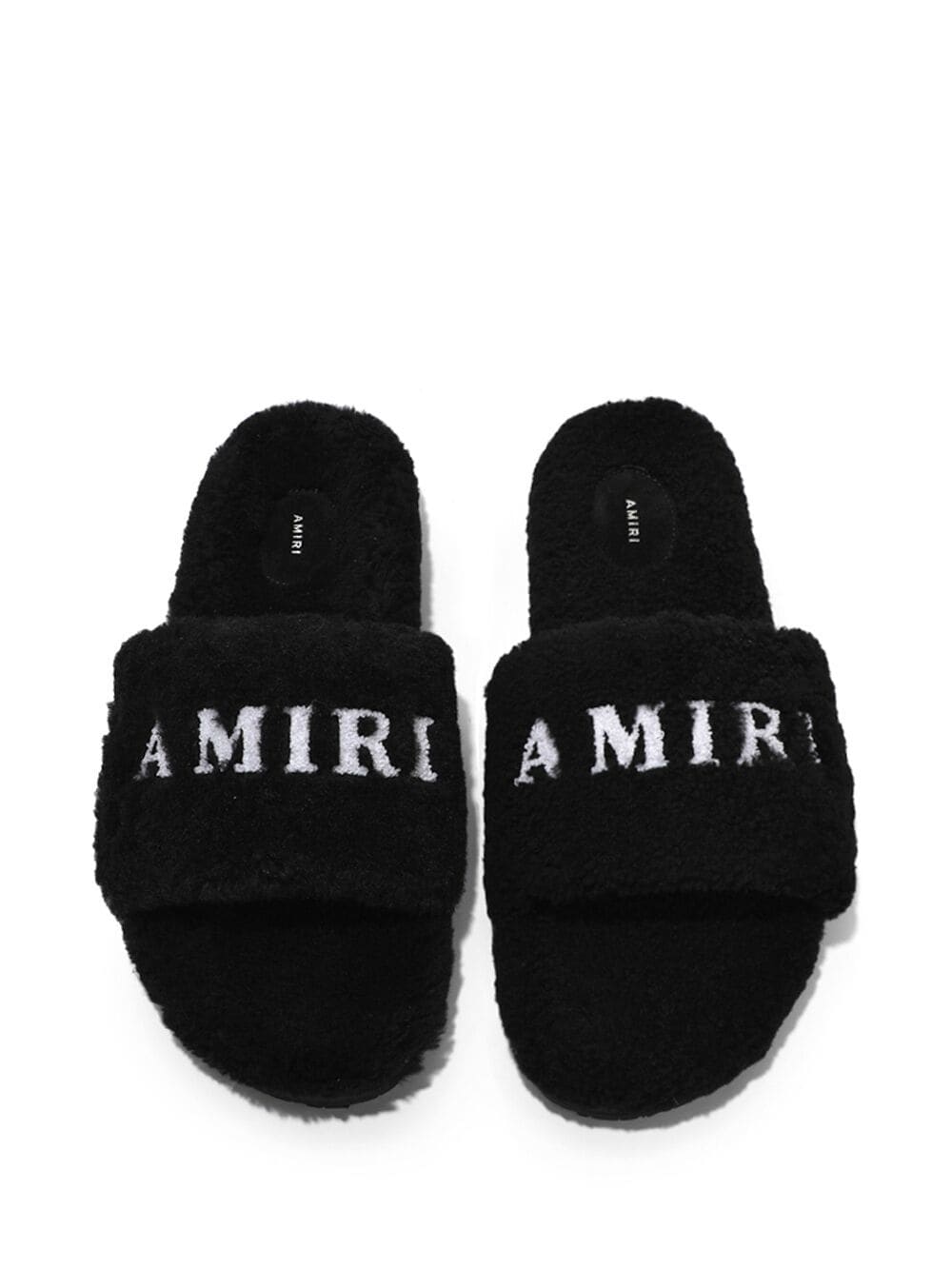logo-print fleece slippers