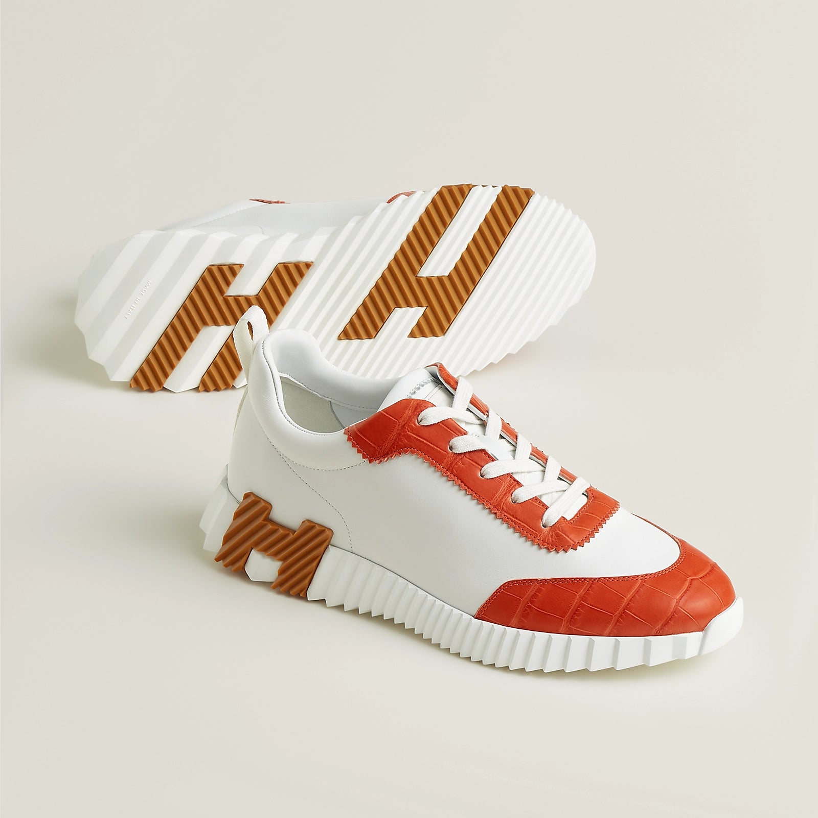 Bouncing Sneaker Blanc/Orange nacarat