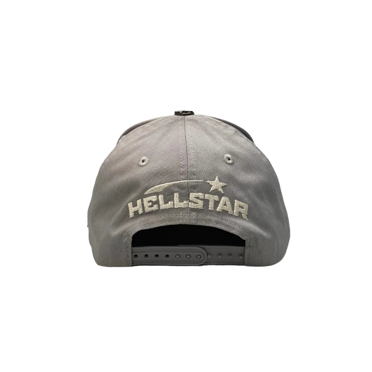 Hellstar Logo 6-Panel Snapback Hat Grey