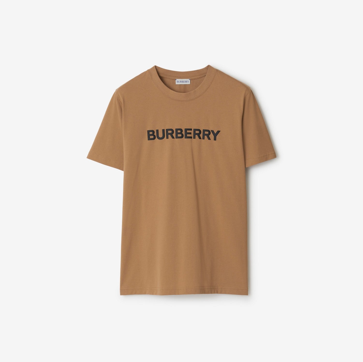 Logo Cotton T-shirt - Camel