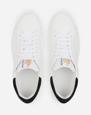 DDB0 LEATHER AND SUEDE SNEAKERS - WHITE/BLACK