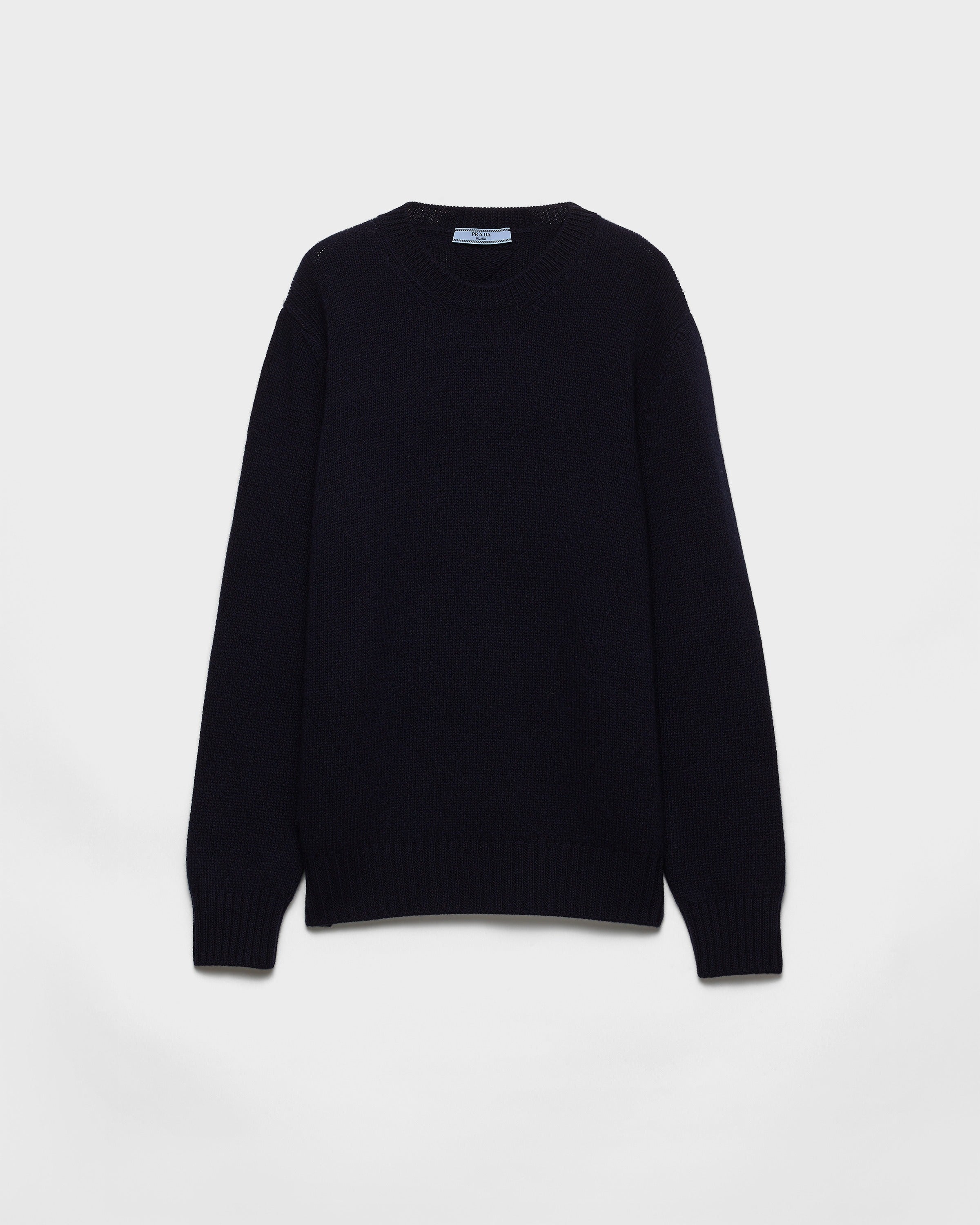 Wool and cashmere crew-neck sweater Navy