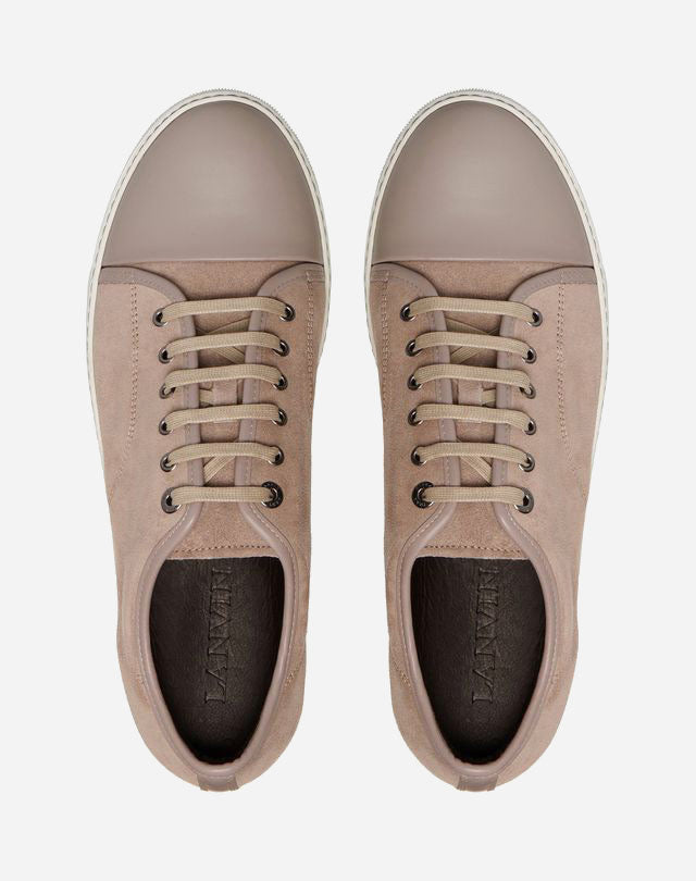 DBB1 SUEDE AND LEATHER SNEAKERS - BEIGE