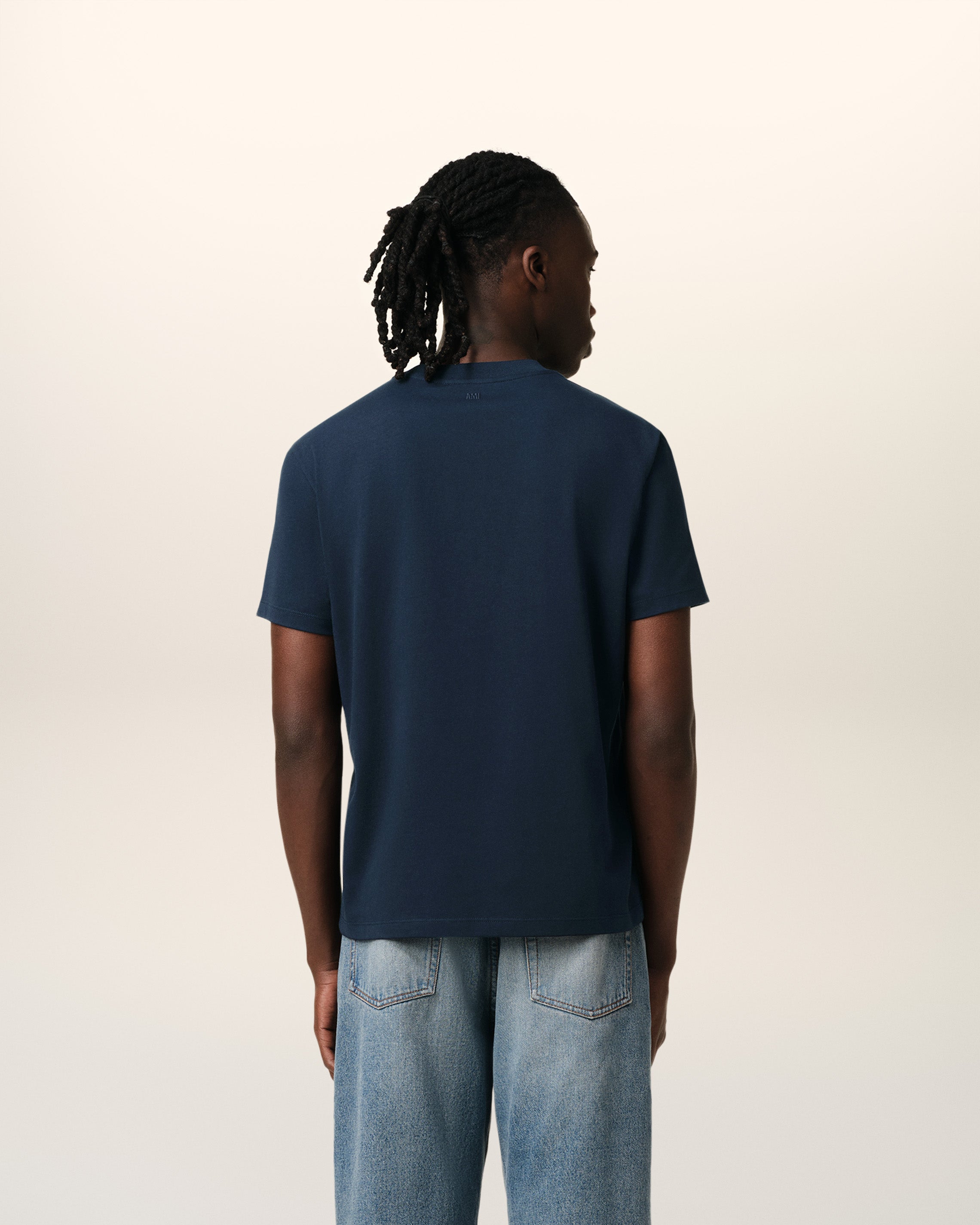 NAVY COTTON AMI DE COEUR T-SHIRT NIGHT BLUE