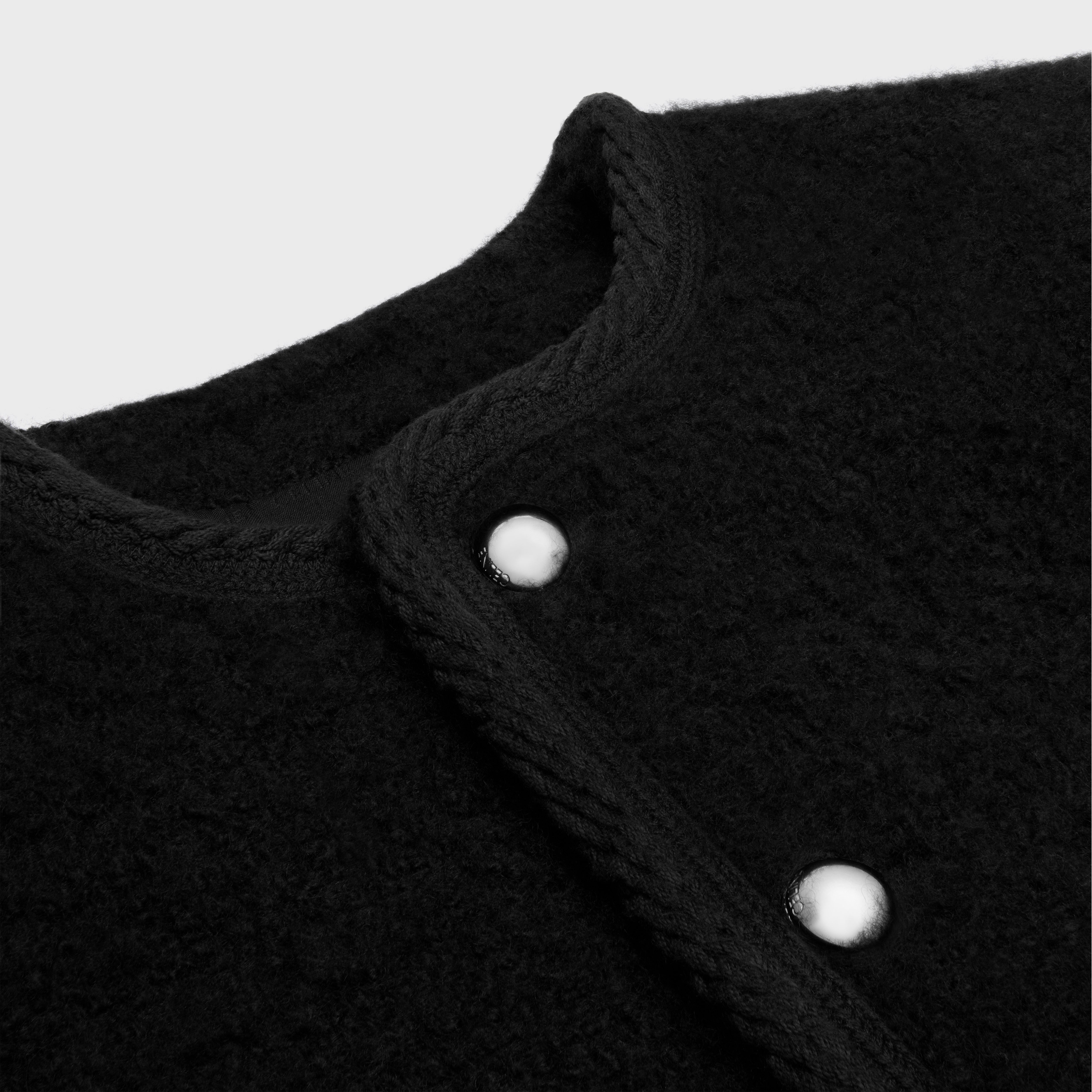 CHELSEA JACKET IN CASHMERE BOUCLETTE NATTÉ - BLACK