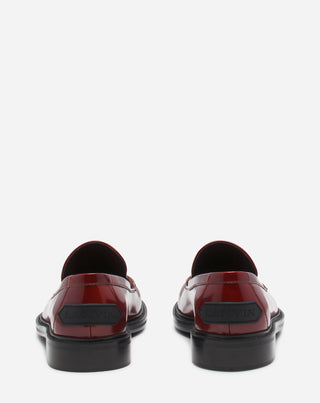 SPINTO LOAFERS IN SMOOTH LEATHER - DARK BROWN/BLACK