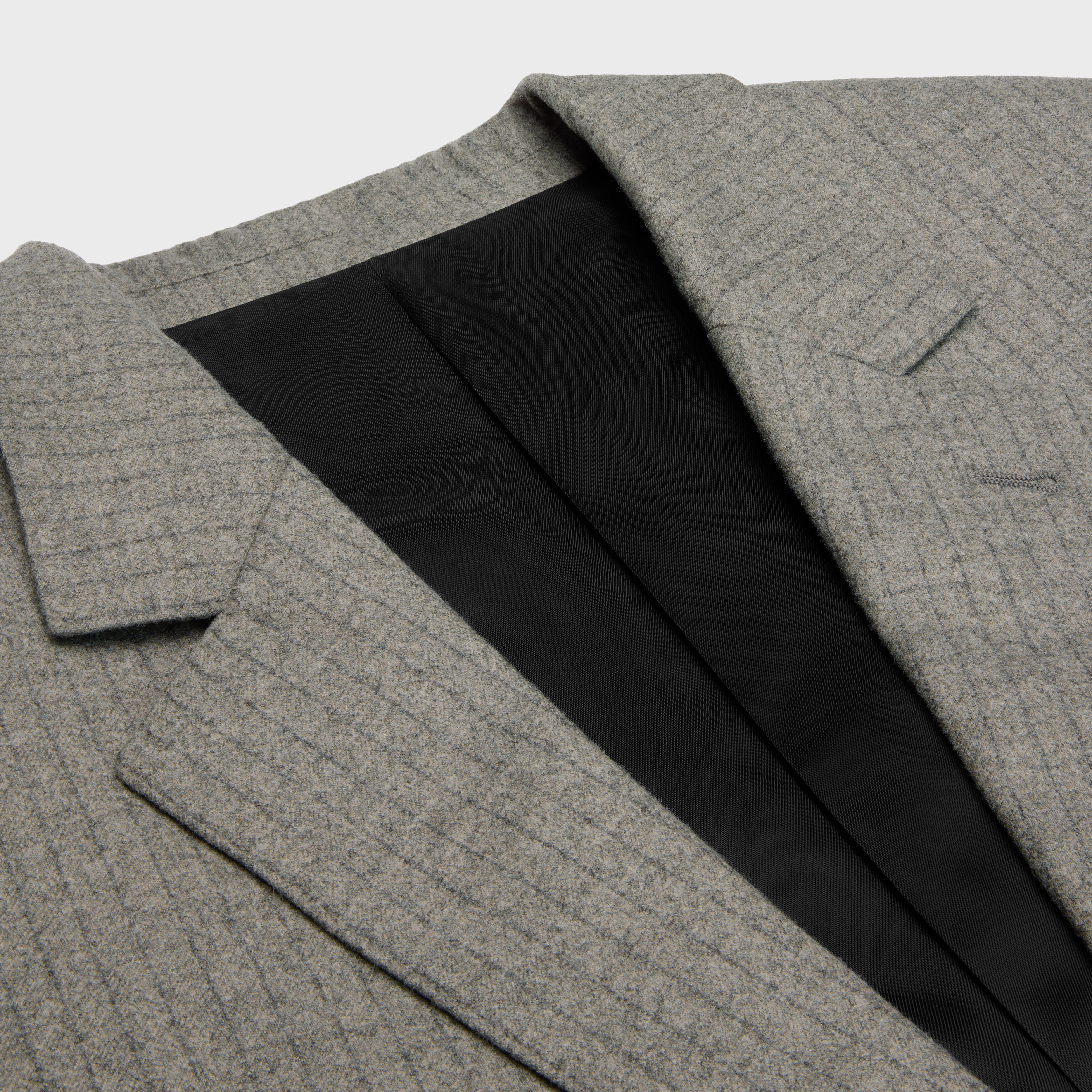 BNF BLAZER IN STRIPED FLANNEL - BETON/ANTHRACITE