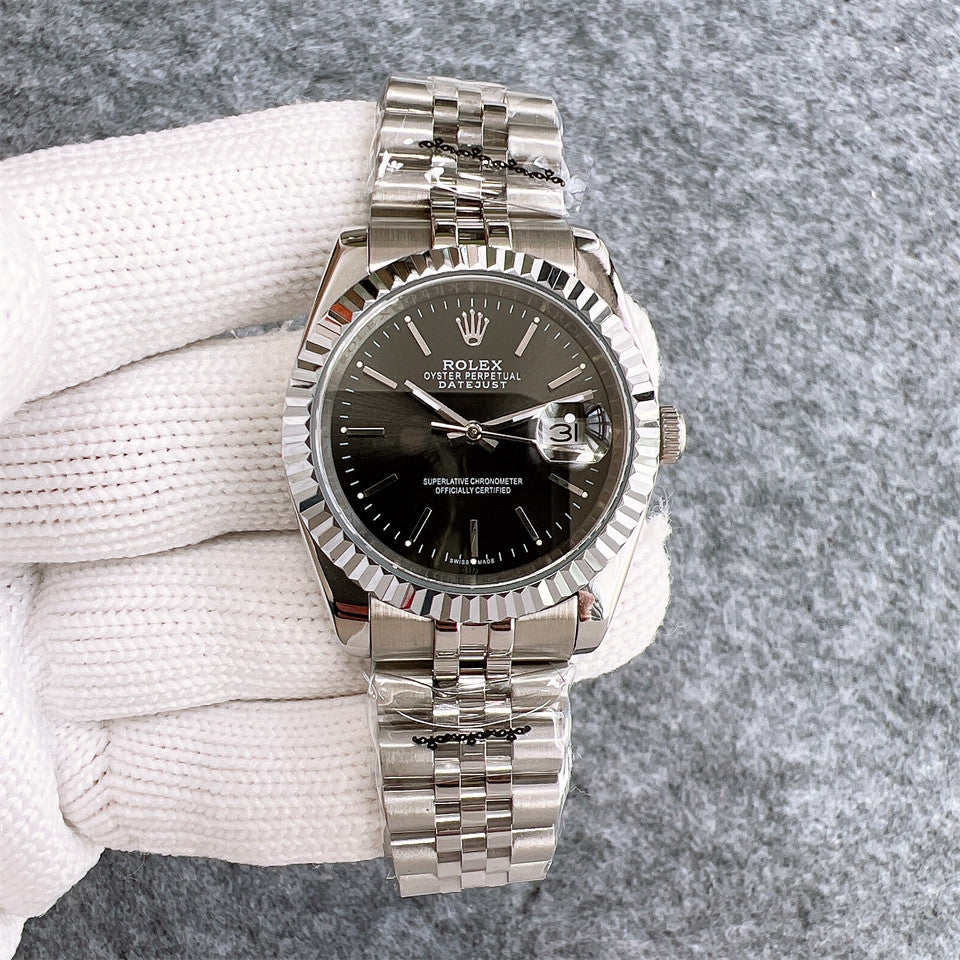 Rolex Datejust 36mm Black Dial Silver