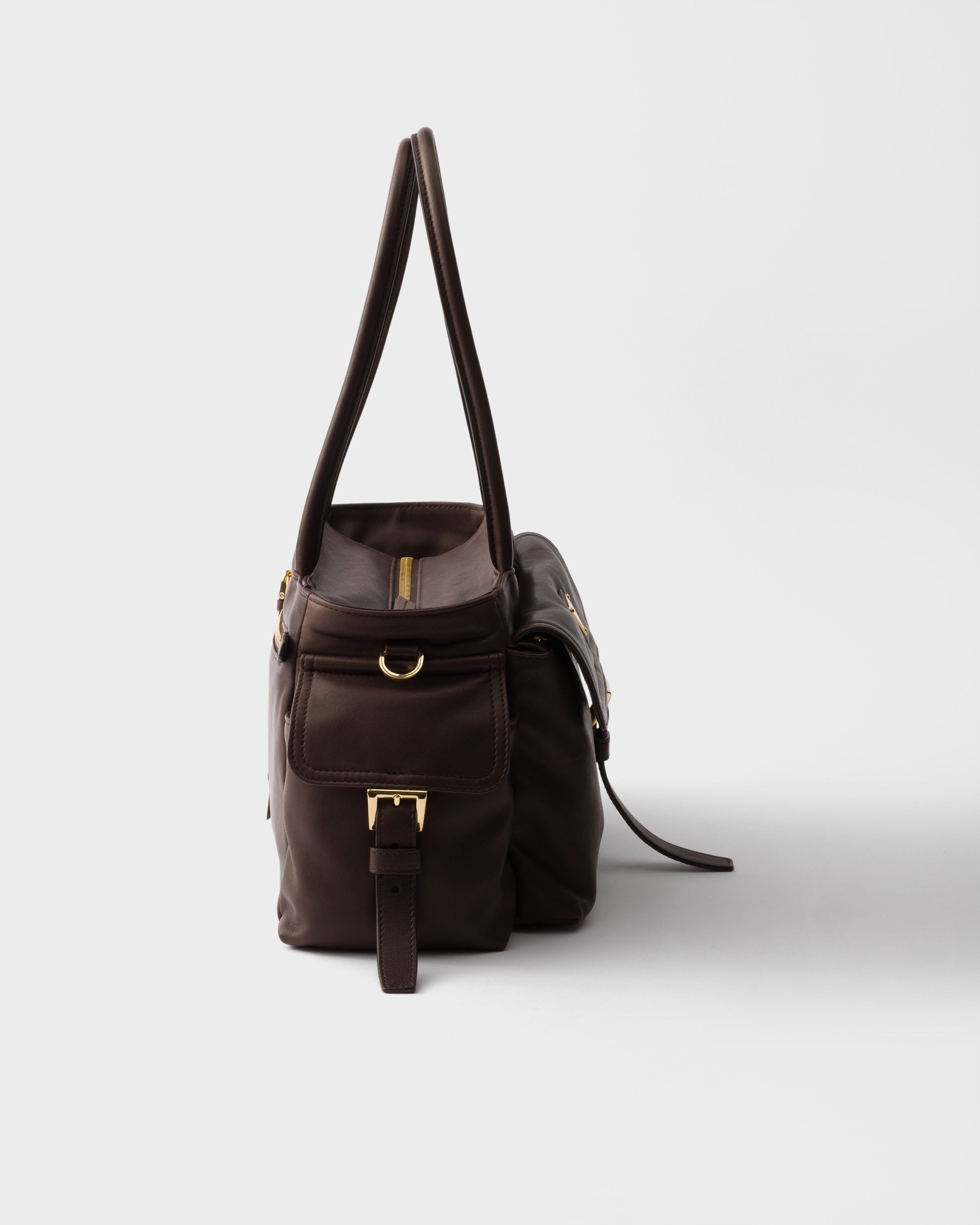 Medium Prada Explore nappa leather tote bag Sienna