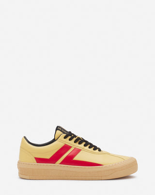 LEATHER CASH SNEAKERS LANVIN X FUTURE FOR MEN - BRIGHT YELLOW/RED