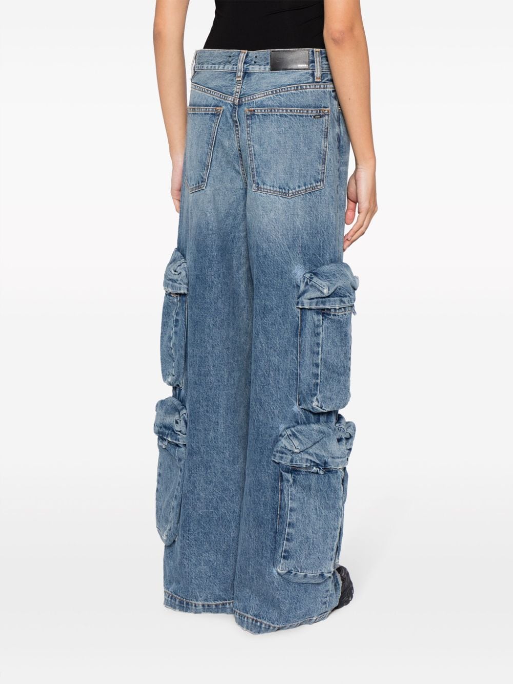 Baggy mid-rise wide-leg jeans