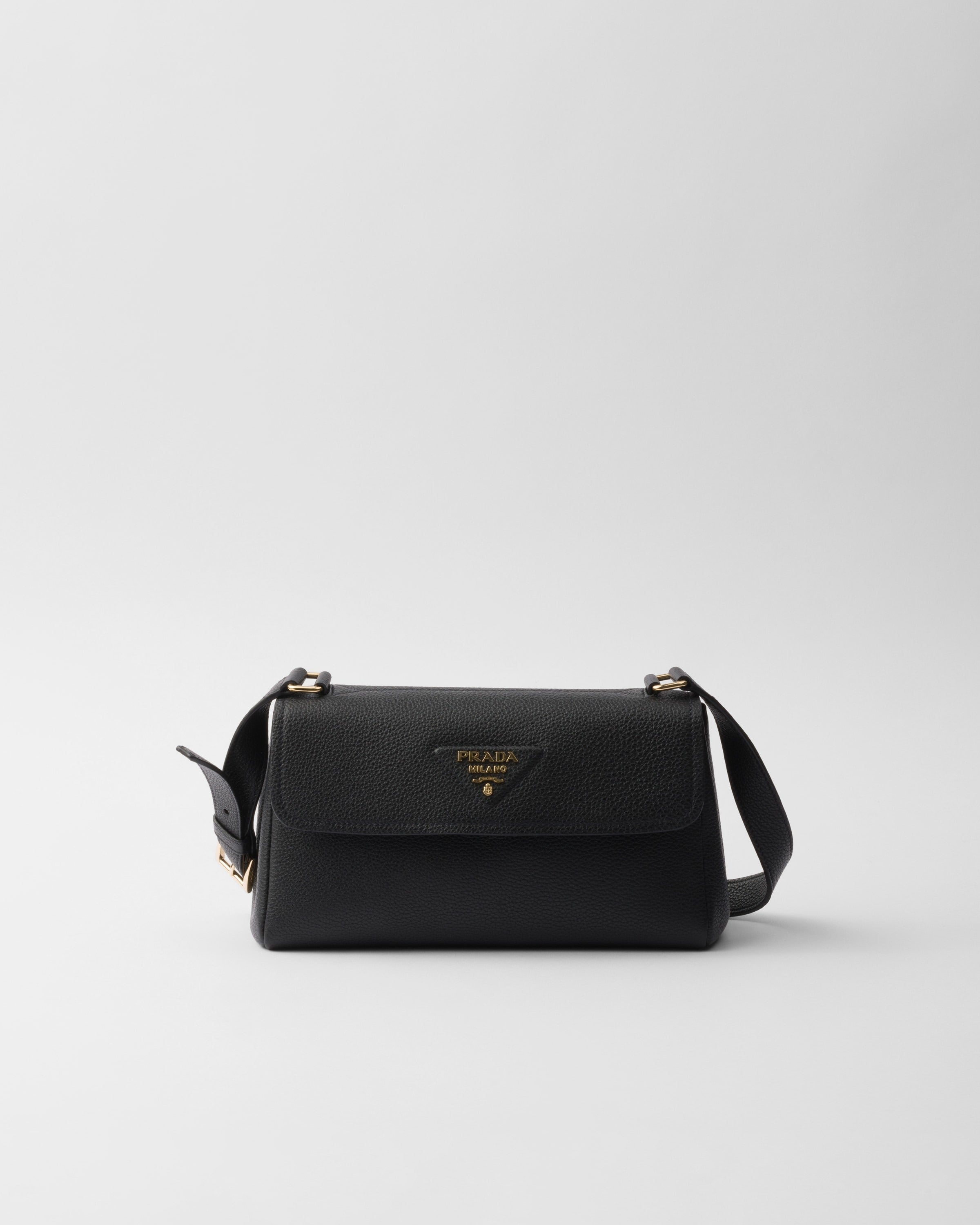 Small leather shoulder bag Black