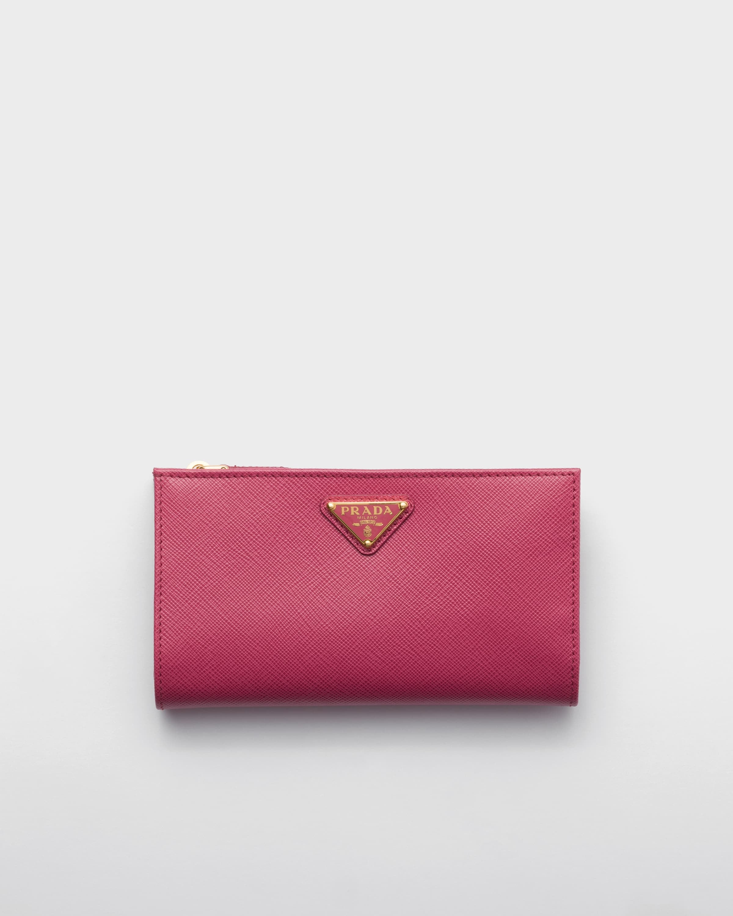 Large Saffiano leather wallet Bruyere Pink