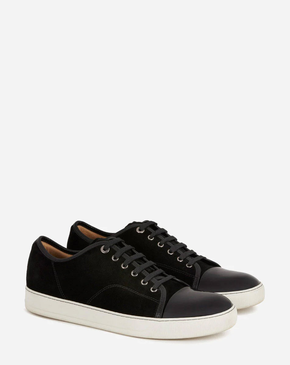 DBB1 SUEDE AND PATENT LEATHER SNEAKERS - BLACK