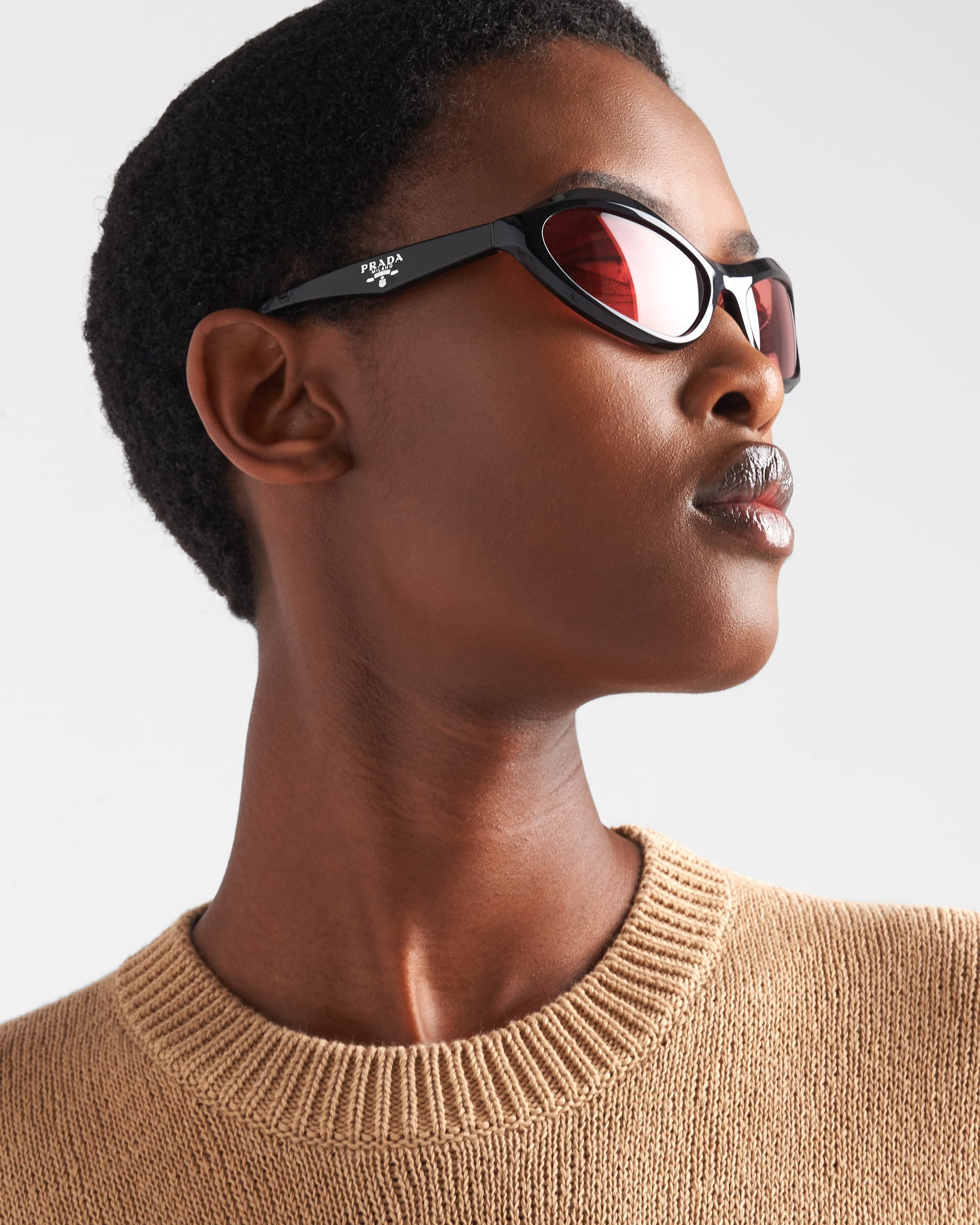 Cotton crew-neck dress Albino White