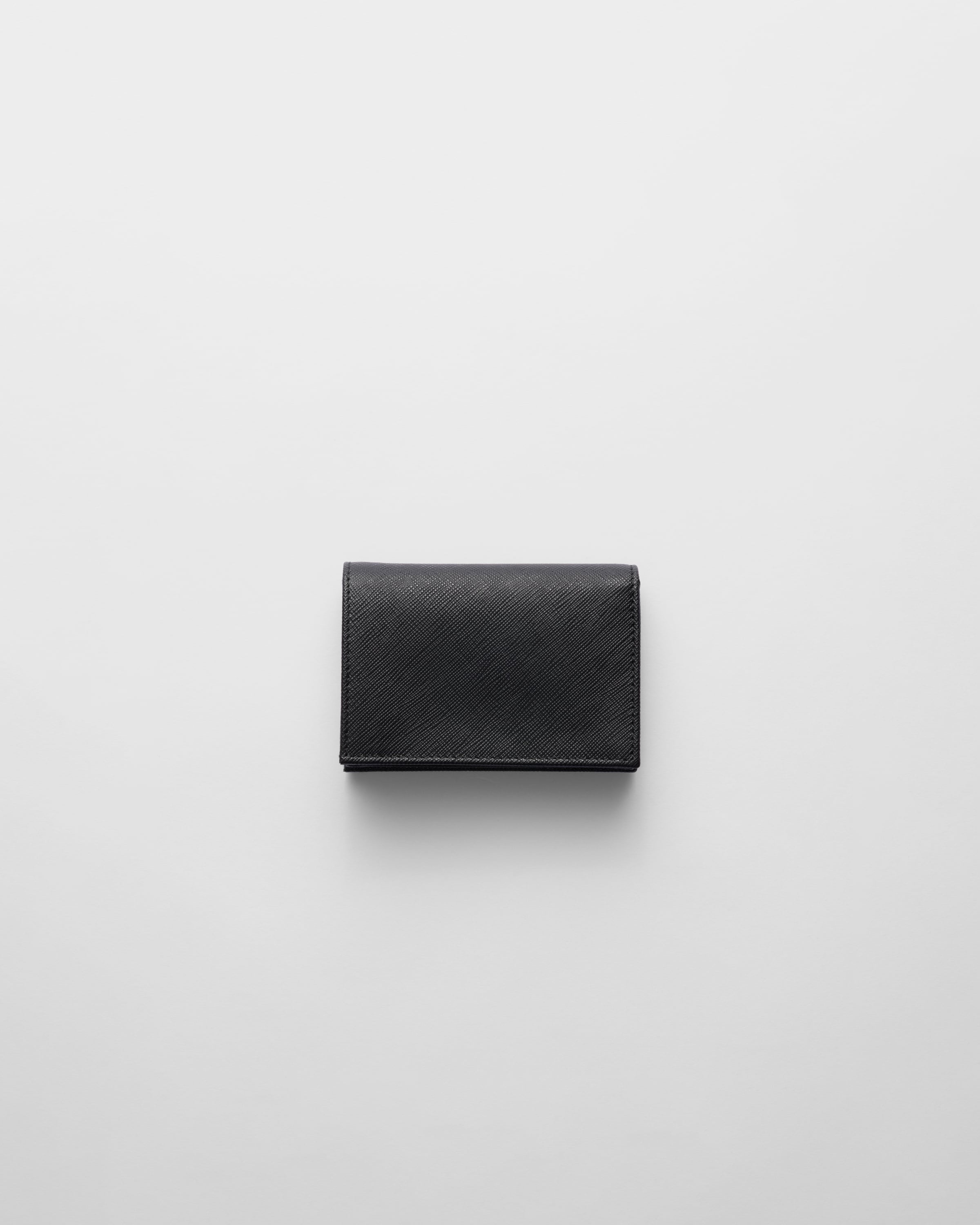 Small Saffiano Leather Wallet Black