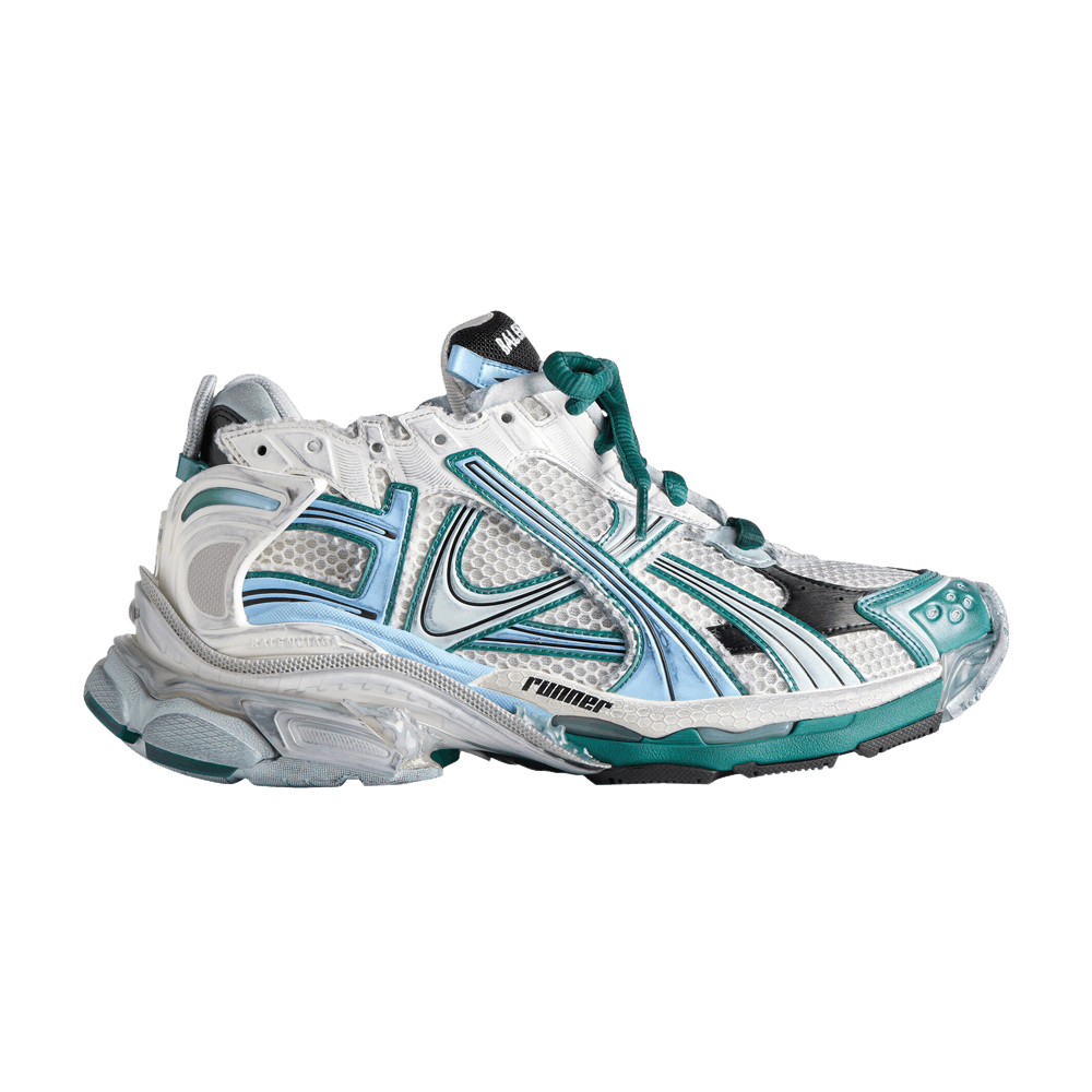 Balenciaga Wmns Runner Sneaker 'Worn-Out - White Green Blue'