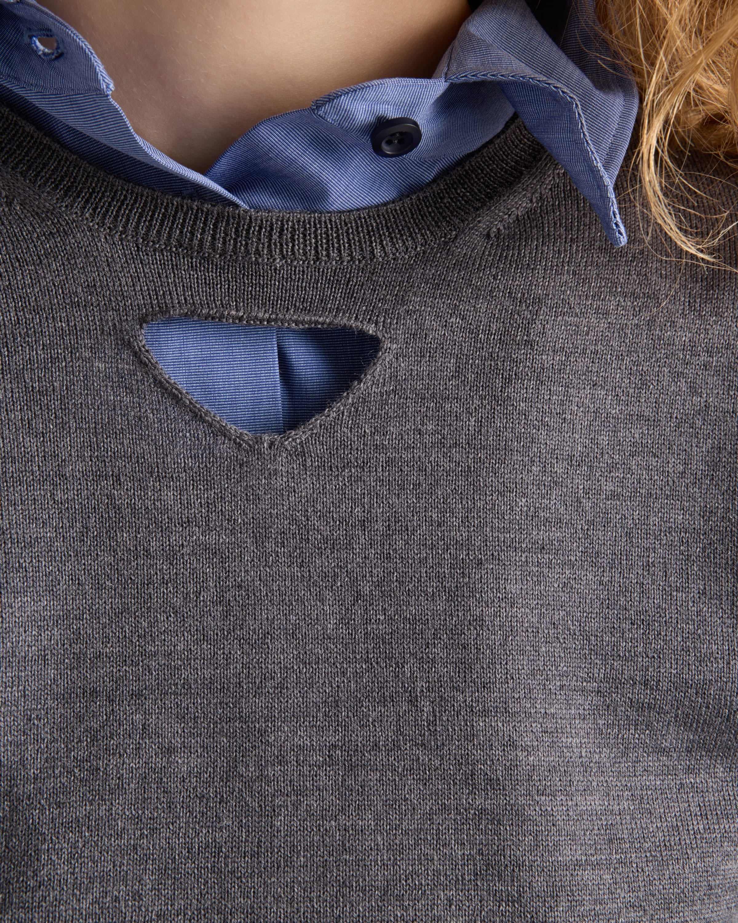 Wool crew-neck sweater Grey