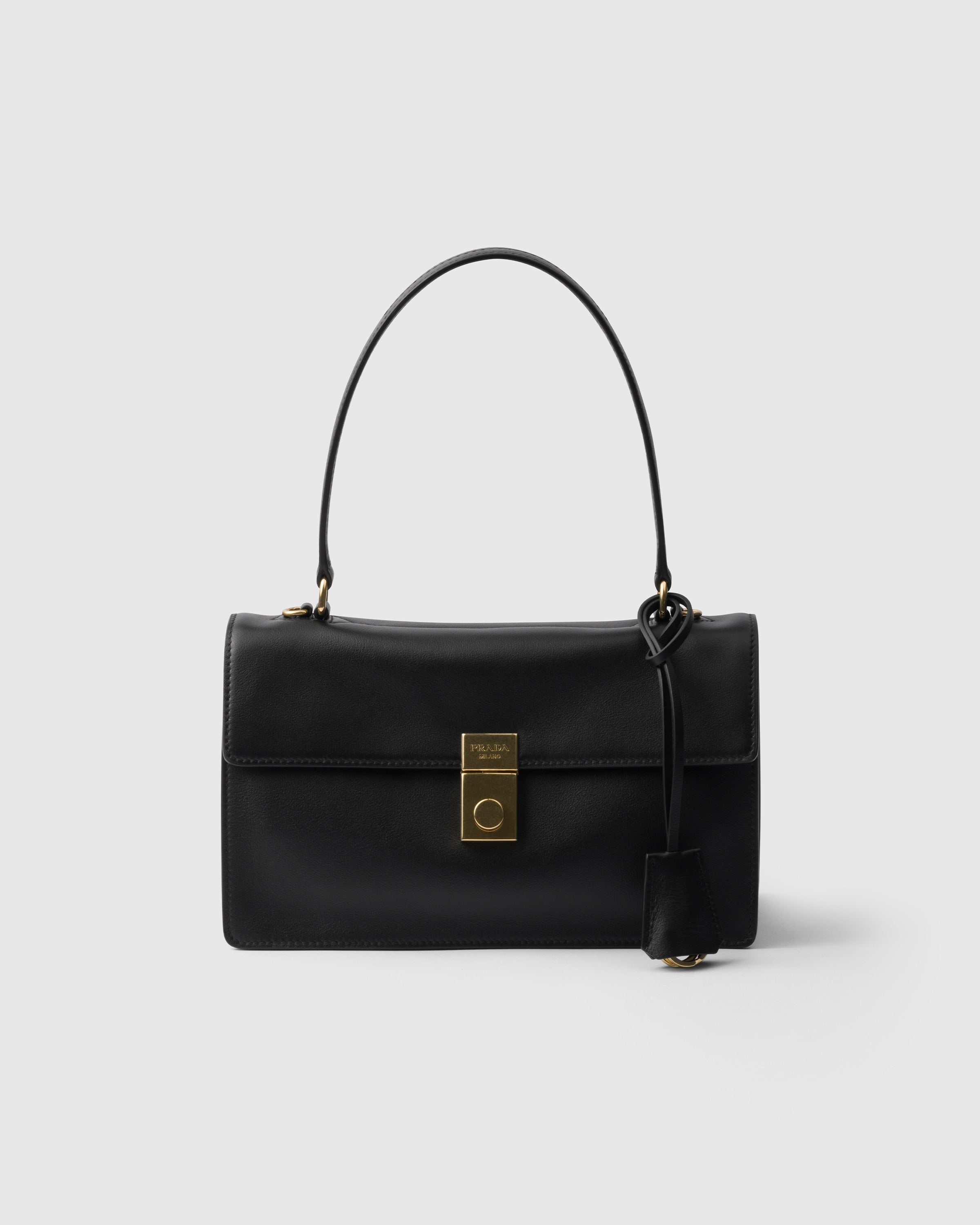 Prada Soft Sound medium leather shoulder bag Black