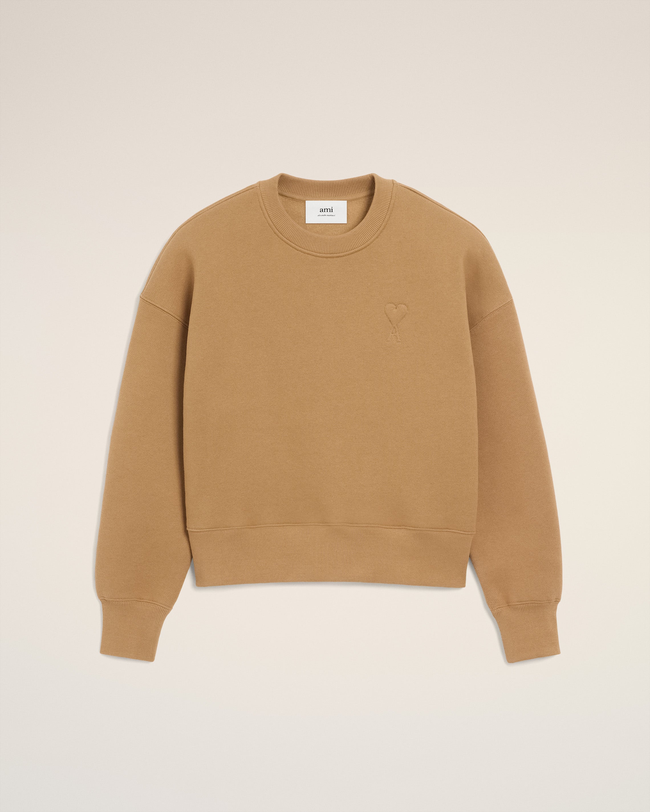 Brown Cotton Ami De Coeur Sweatshirt CAMEL