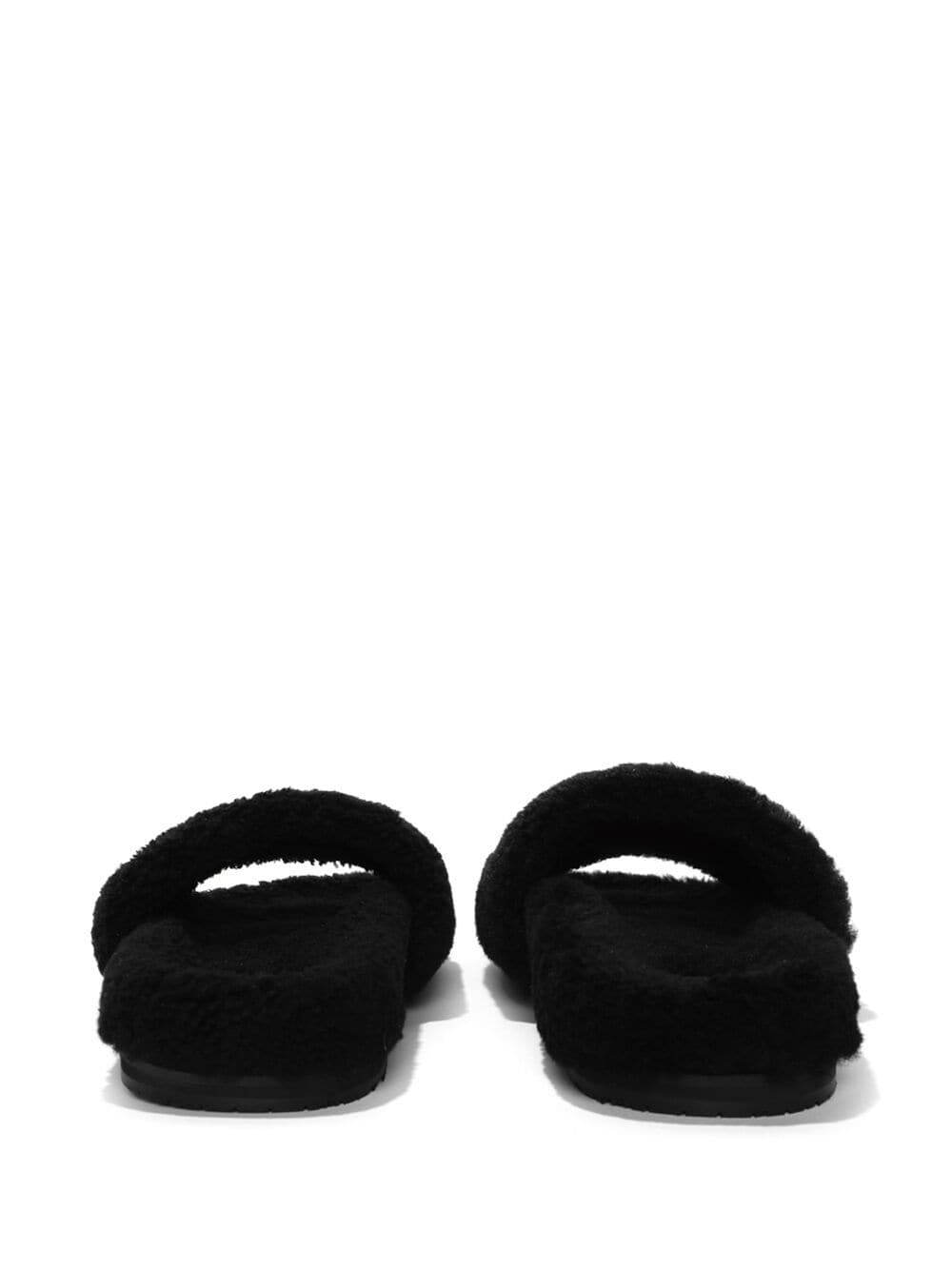 logo-print fleece slippers