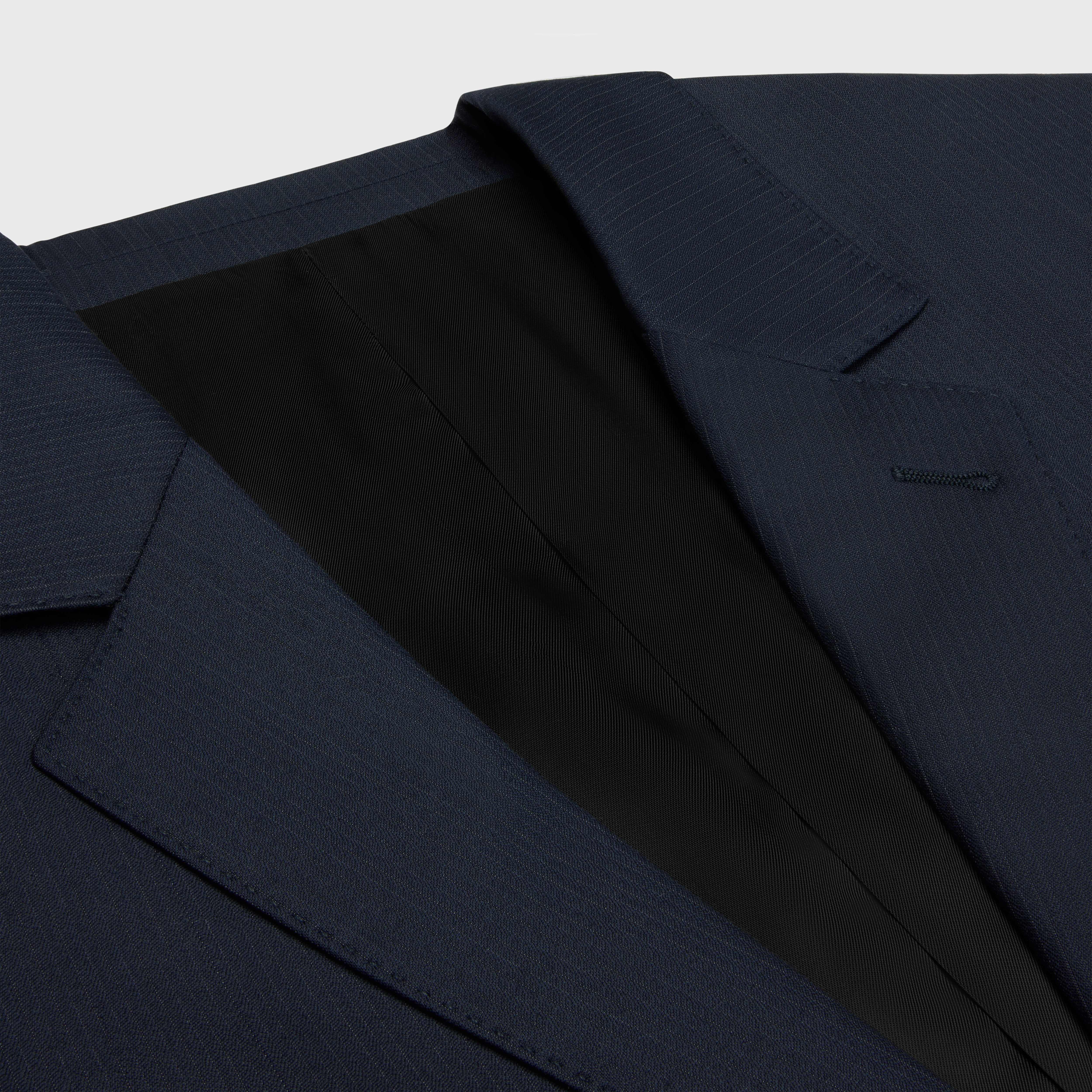 BNF BLAZER IN STRIPED WOOL - DARK NAVY