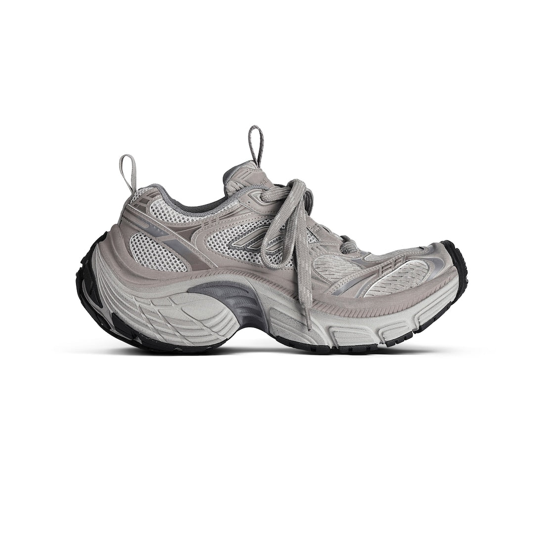 6XL Sneaker in taupe, grey and black mesh, polyurethane and polyester