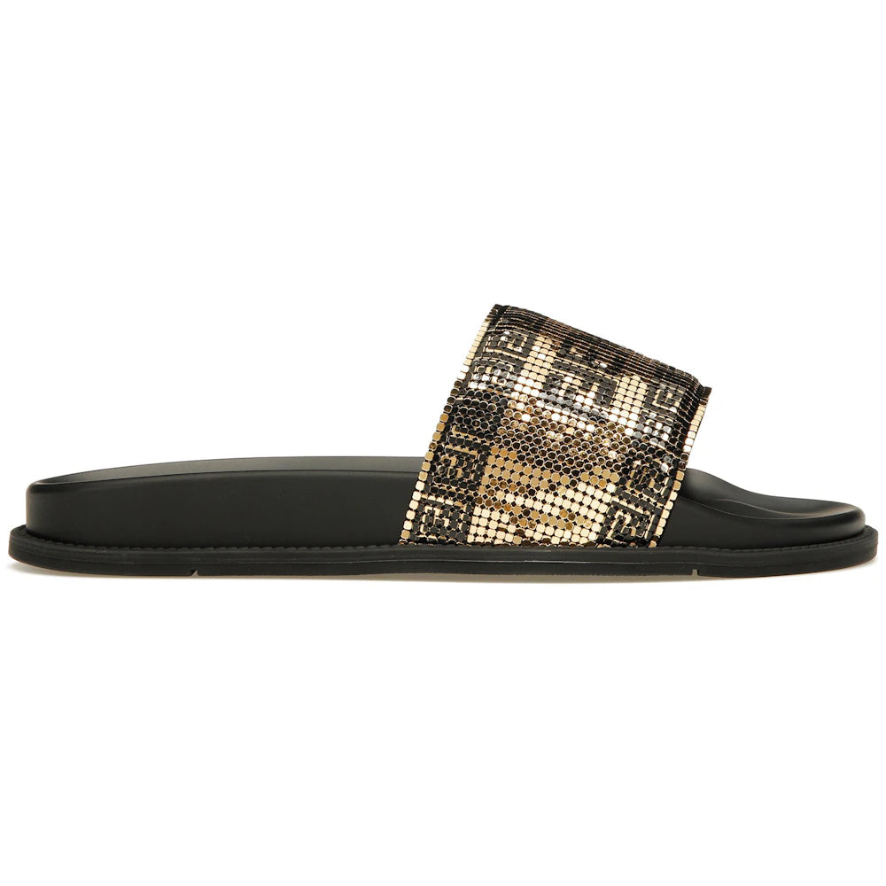 Fendi Fendace Logo Metal Mesh Sliders