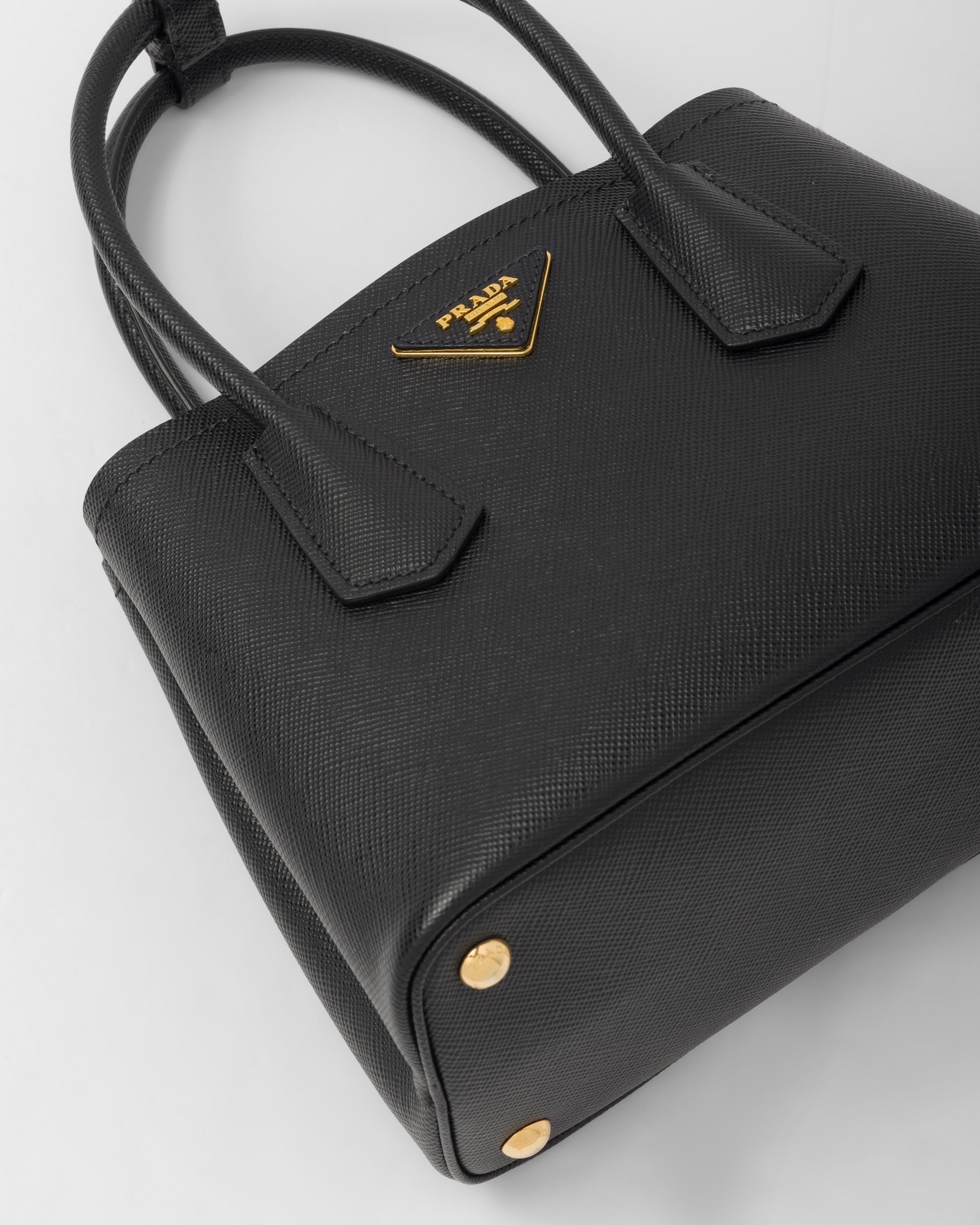 Small Prada Double Saffiano leather bag Black