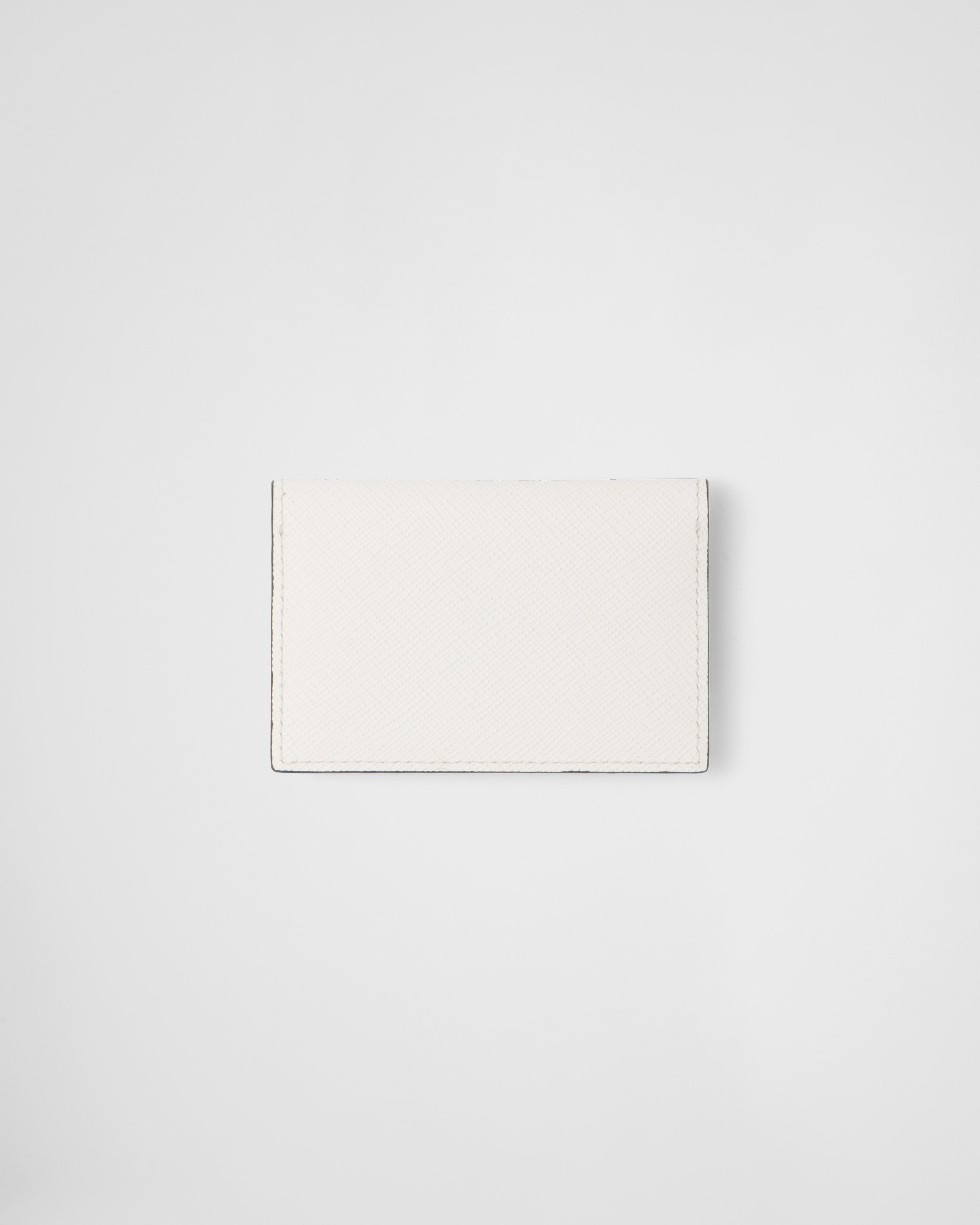 Saffiano leather card holder White