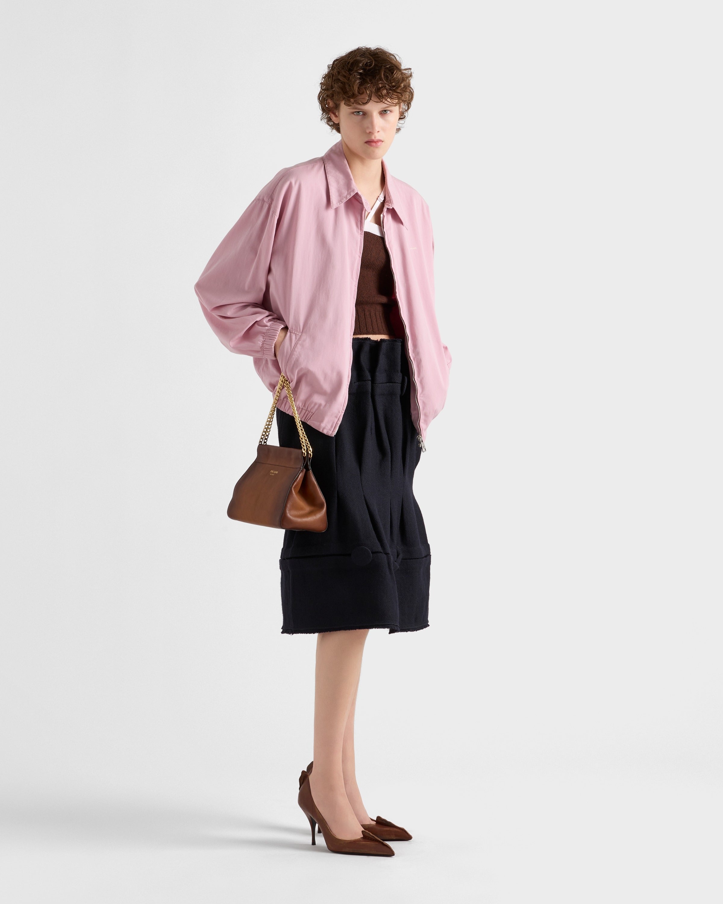 Cashmere and wool top Dark Brown