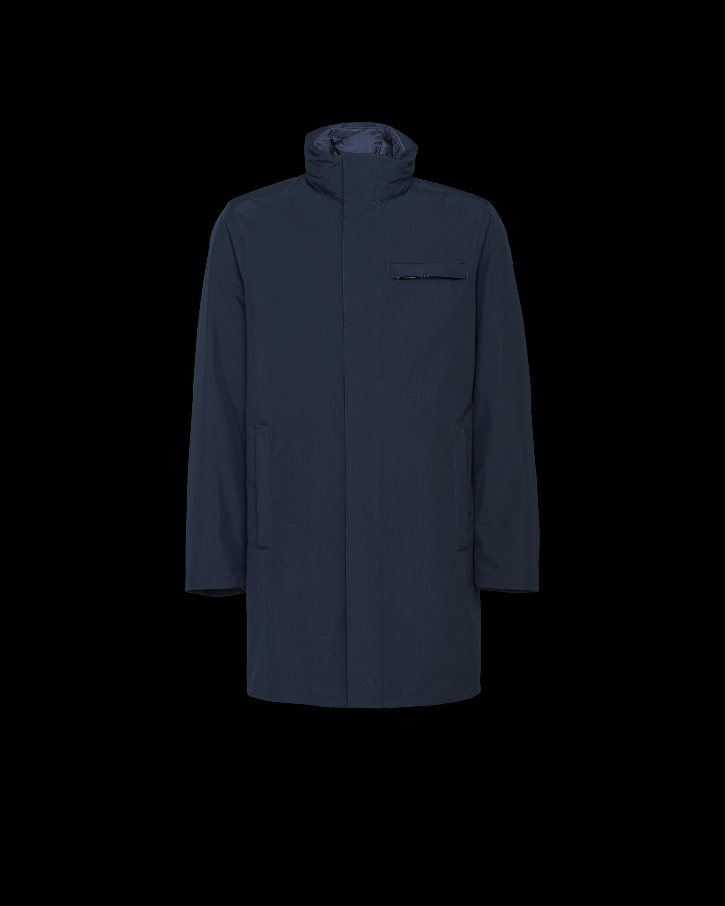 Technical fabric raincoat Navy