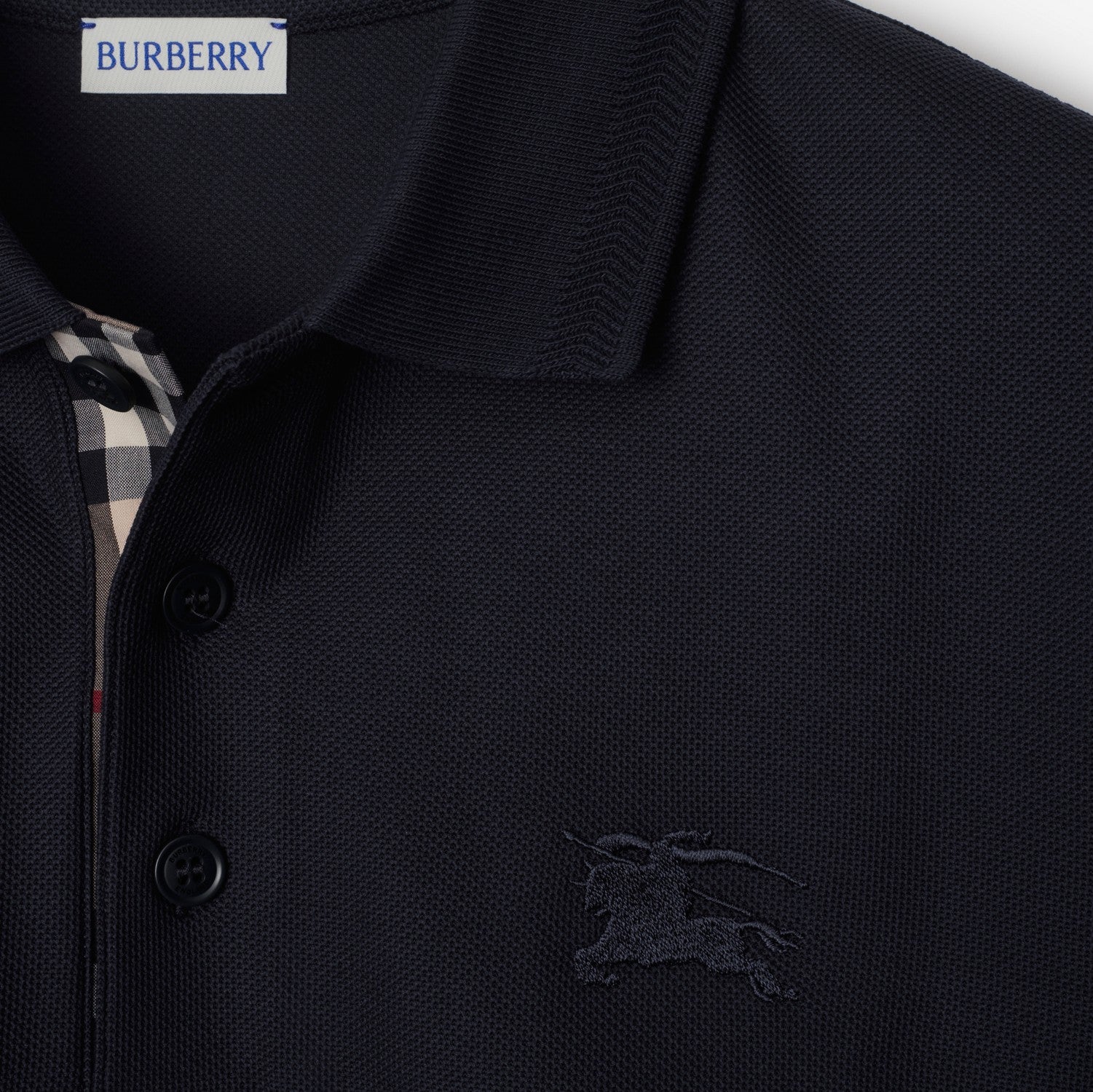 Cotton Polo Shirt - Coal blue