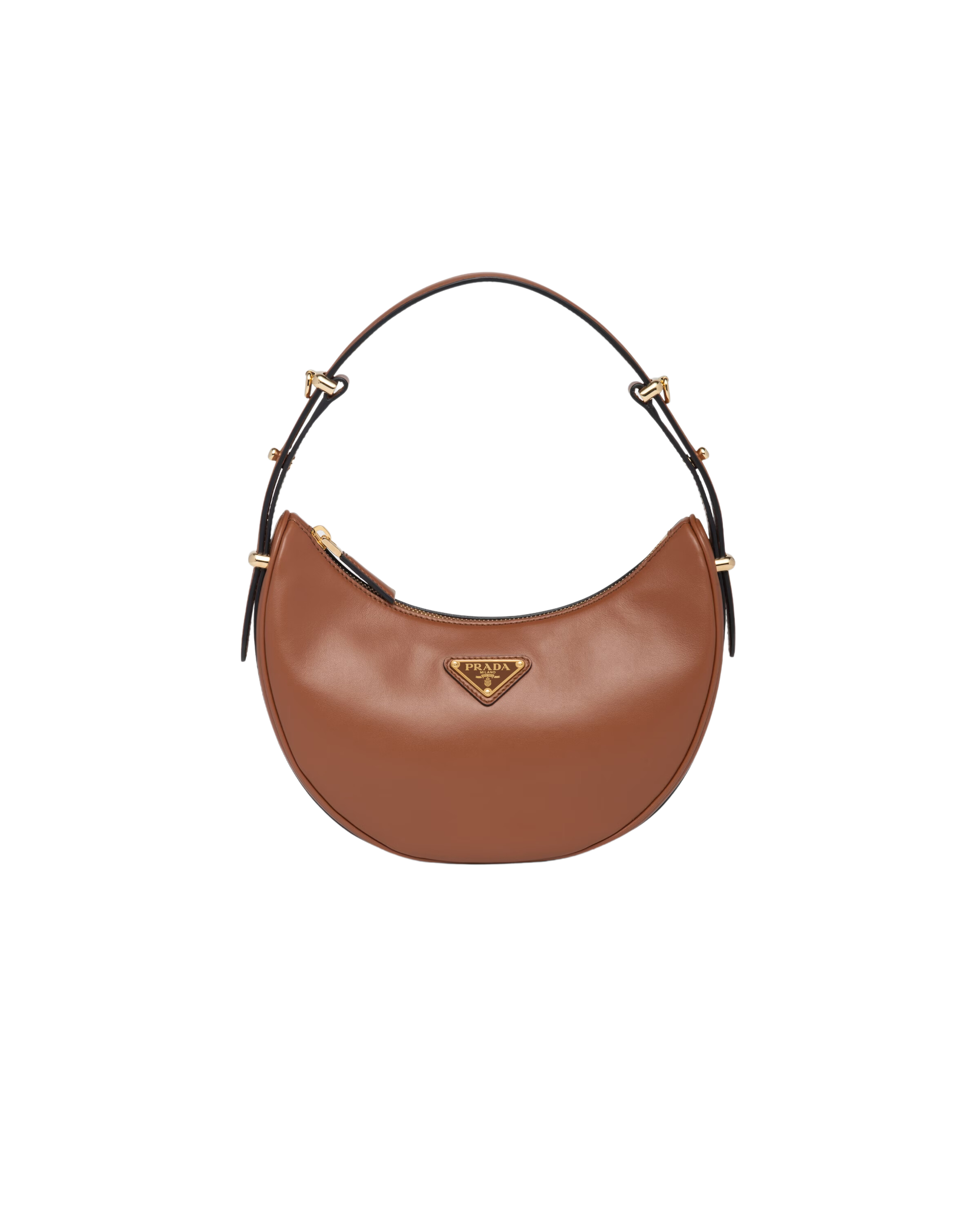 Arqué Cognac Leather Shoulder Bag