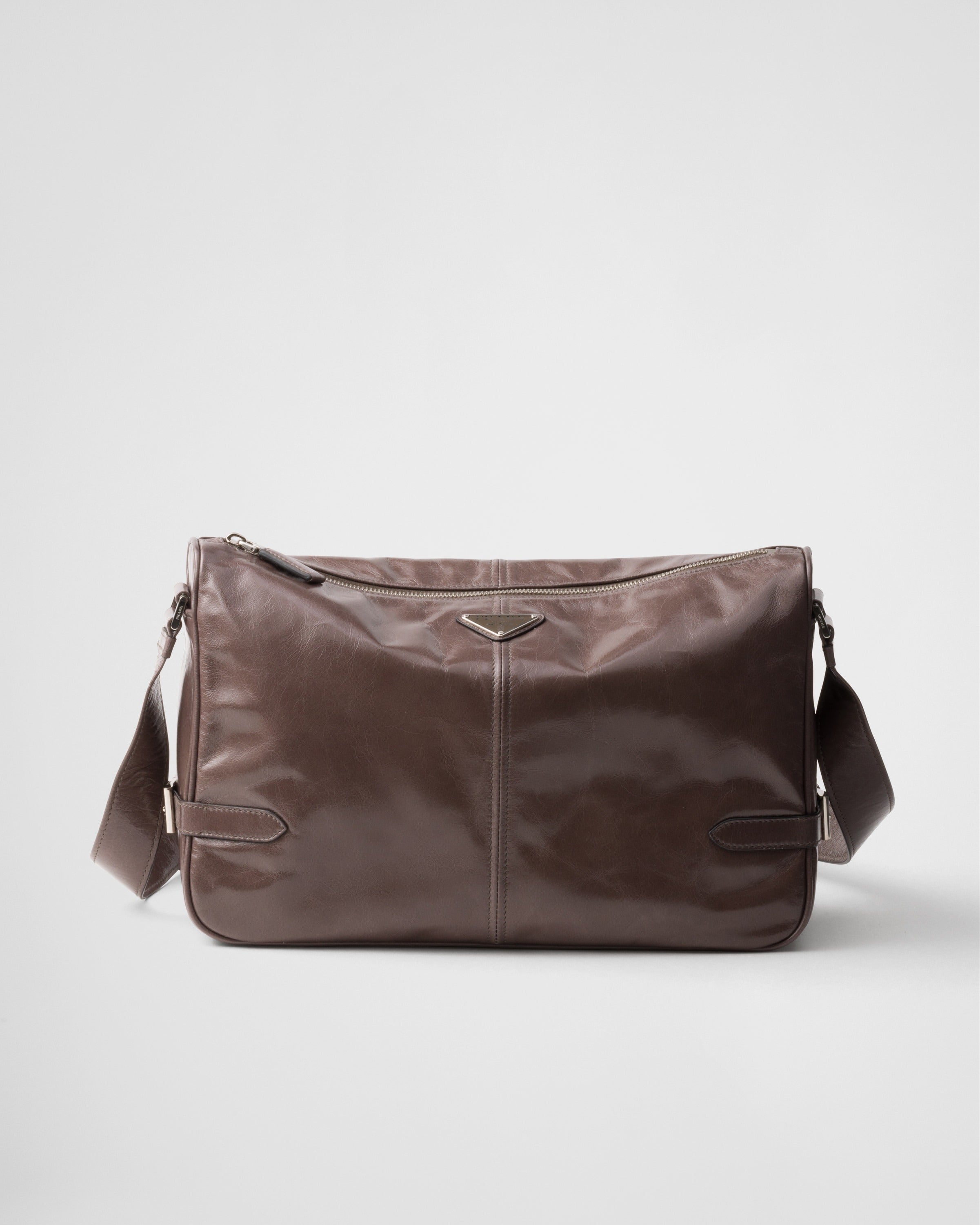 Leather shoulder bag Bamboo/Cork beige
